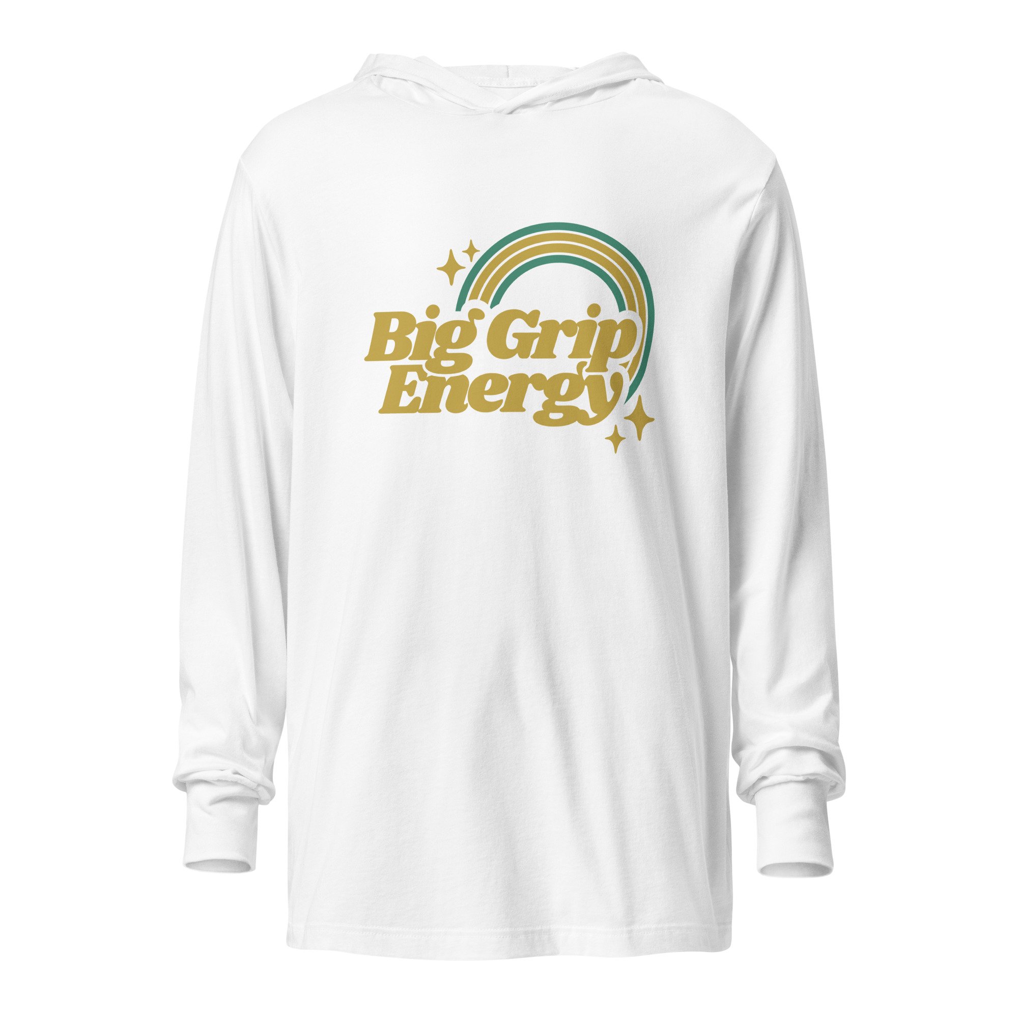 Big Grip Energy Bella + Canvas Hooded Long-Sleeve Tee