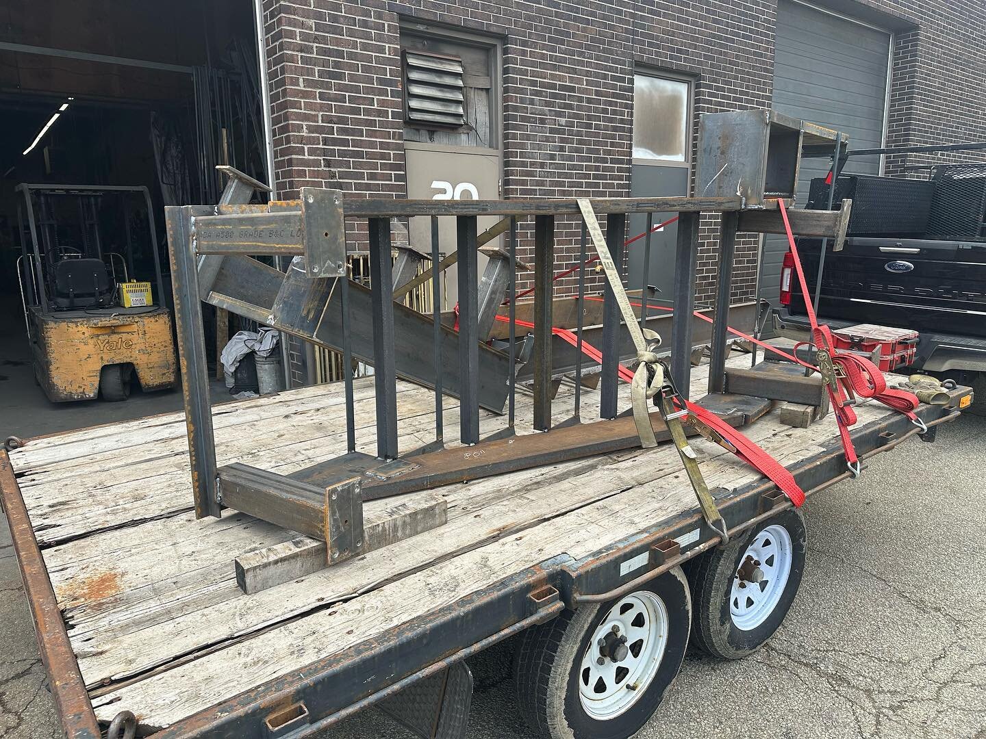 Custom metal stairs, welded up and heading off to be galvanized. Shout out to MAKS Iron.