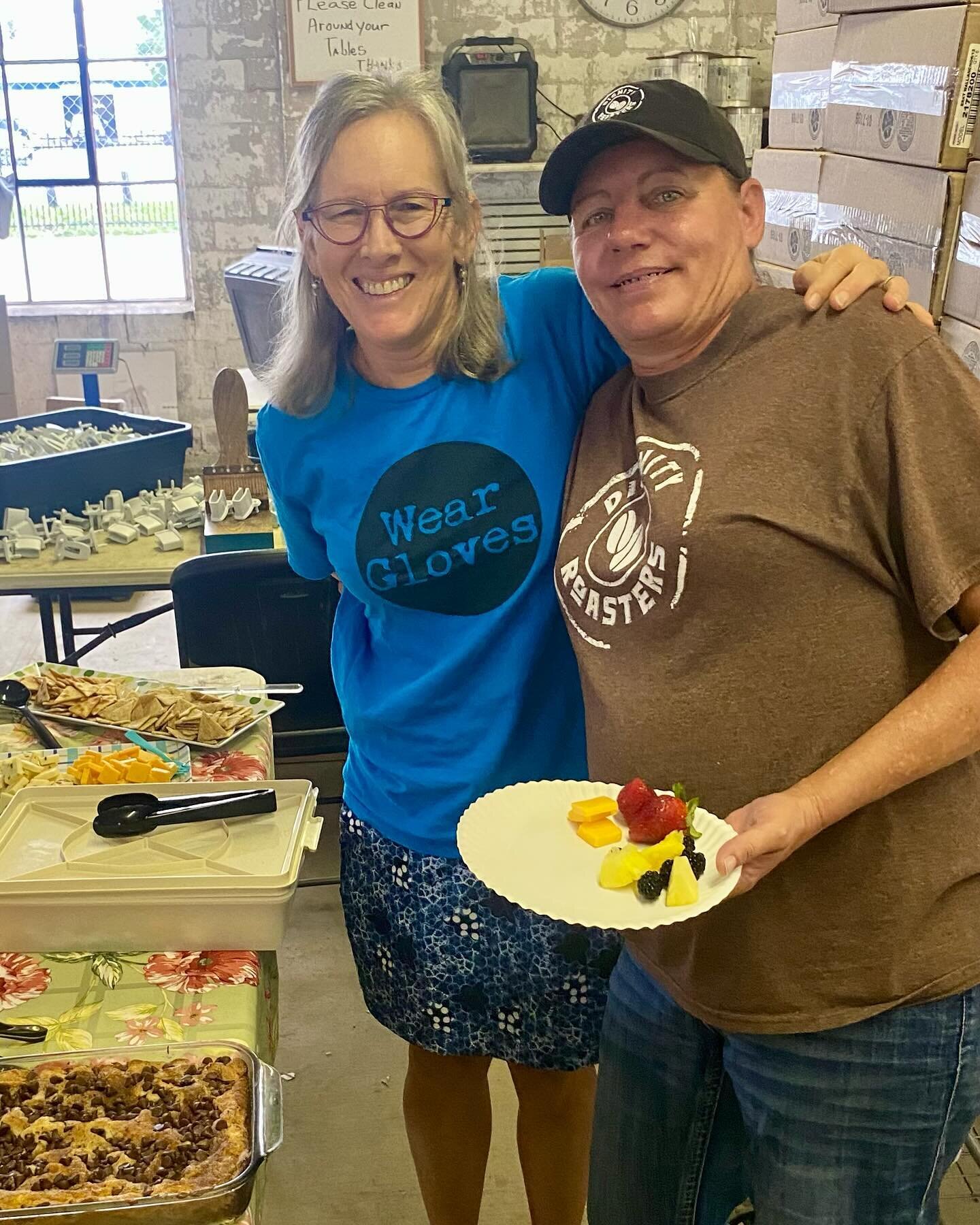 Thank you to Ms. Charlotte for bringing in healthy snacks during the mid-morning time before lunch! 🍌🍓🍰🧀🍴💙 we ALL really appreciate you! And she doesn&rsquo;t just stop there&hellip;.. she volunteers on the floor when needed to in the warehouse