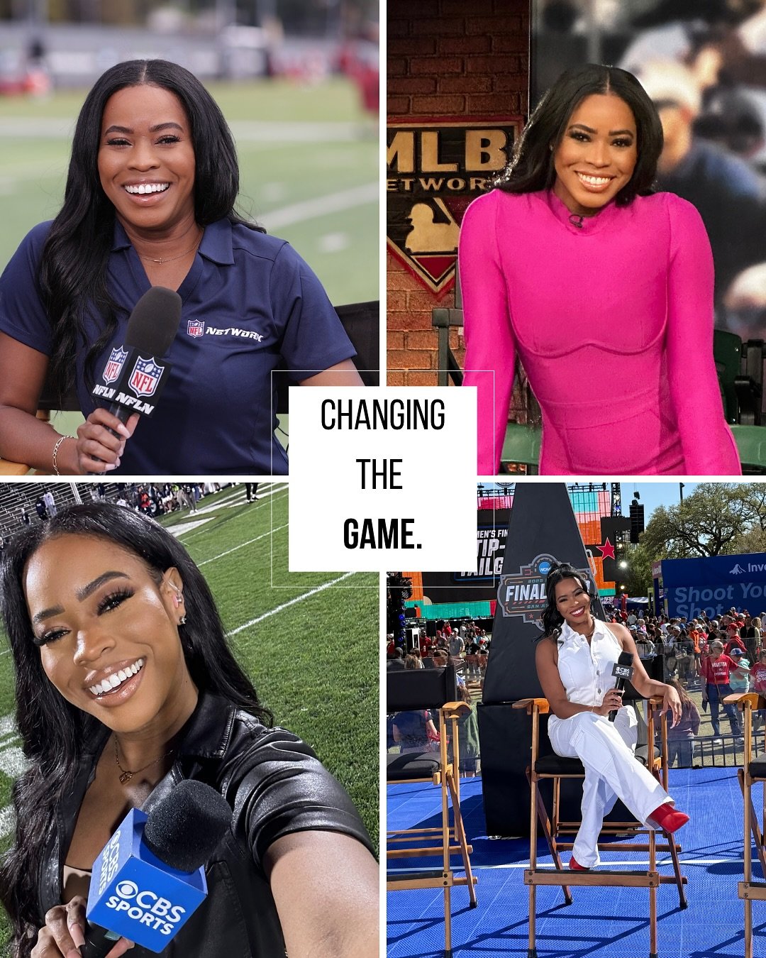 I’m really excited about this one, Keiana Martin is someone I personally look up to 🤍
She was raised on faith, family, and football, and turned a love for sports into a powerhouse career in broadcasting. After graduating from San Diego State,