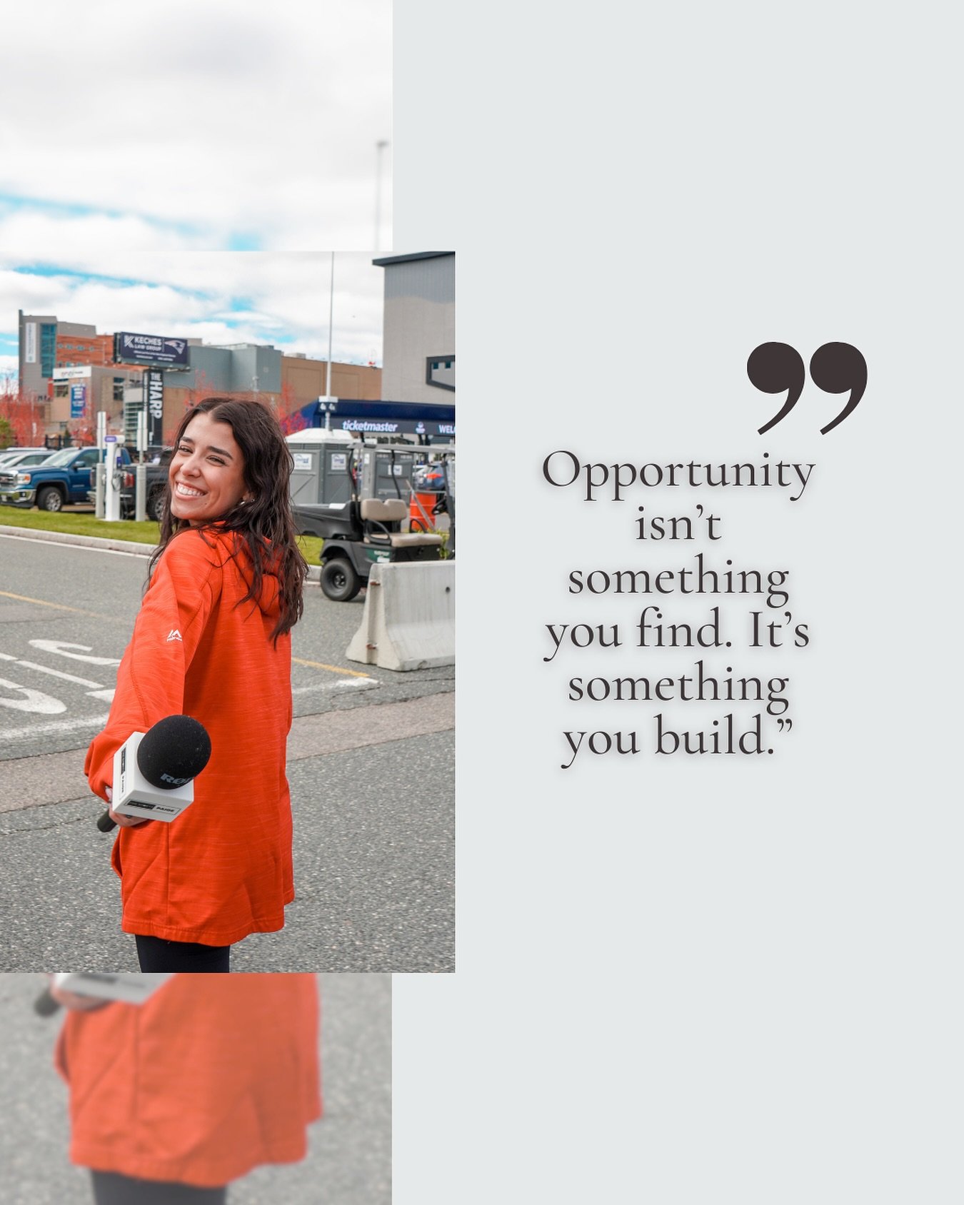 Opportunity isn’t something you find. It’s something you build.
After college, I was waitressing and facing a wall of rejection, over 100 “no’s” to be exact. I remember wondering if all the work throughout college went
