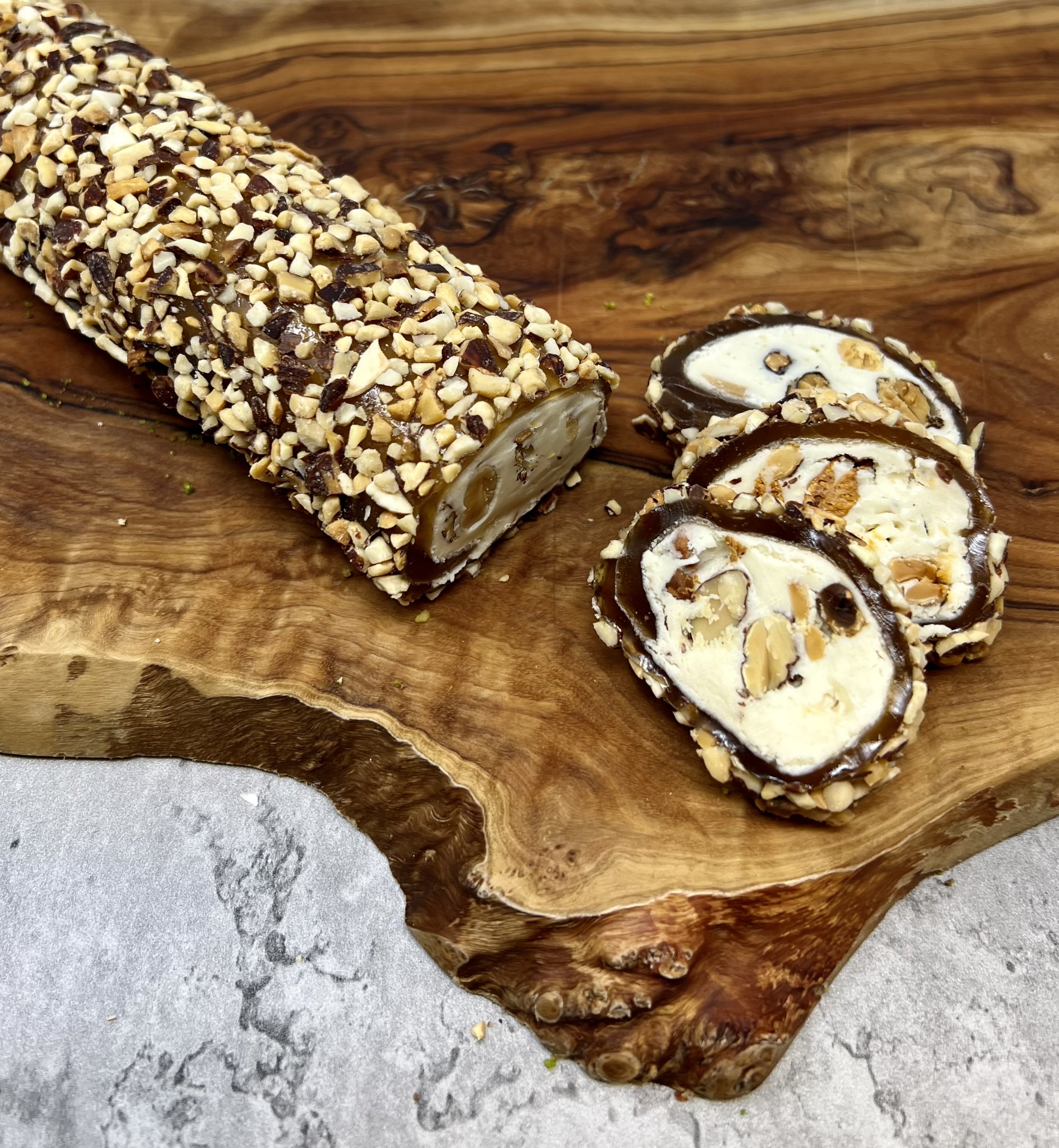 Turkish Delight Lokum with Honey Flavour, Hazelnut Cream and Almonds. UK's largest Online Shop for Turkish Delight. Customise your Box. Exciting Sales
