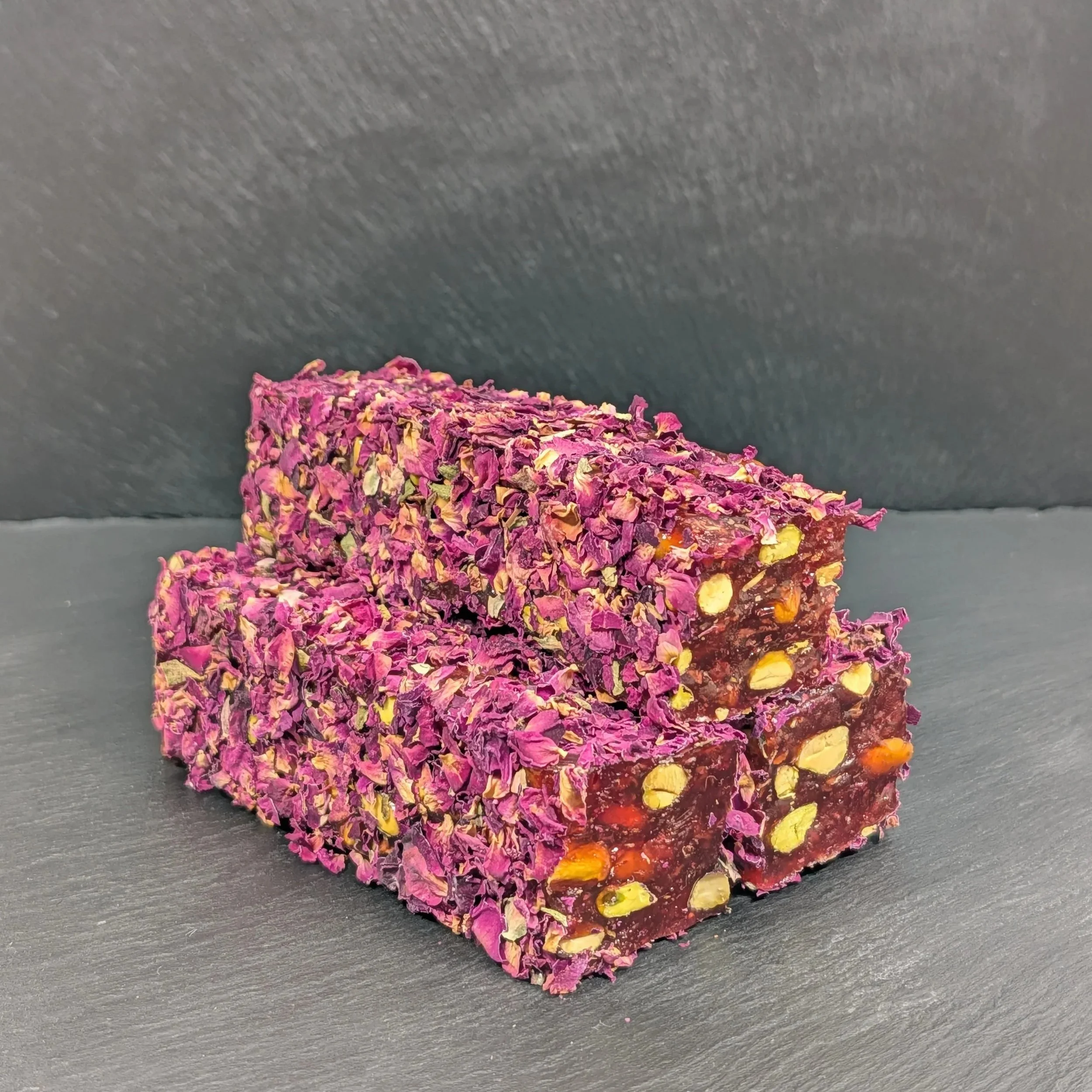 Turkish Delight Pomegranate Flavour, Pistachios & Rose Petals