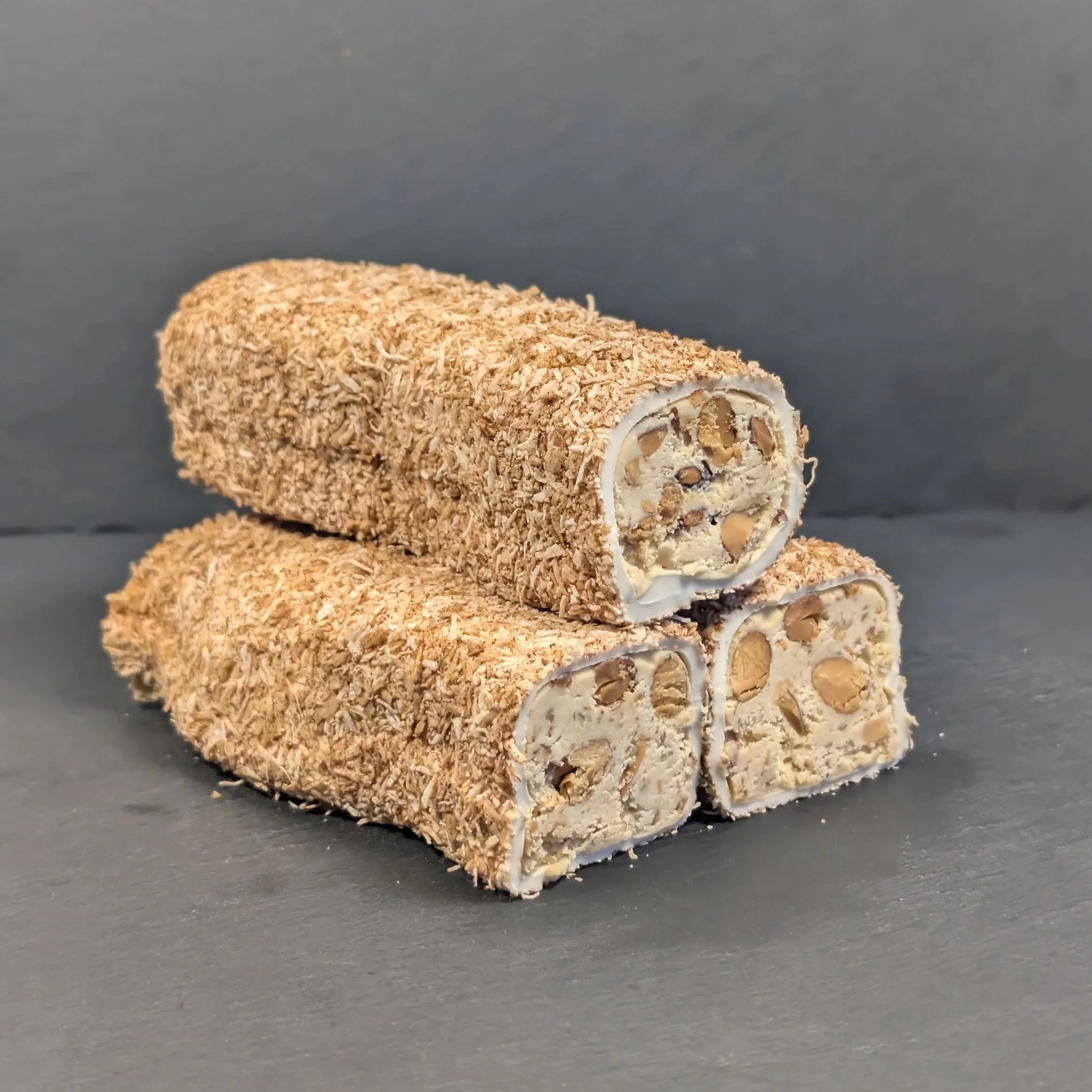 Hazelnut Cream with Almonds & Coconut and Cinnamon Turkish Delight (Lokum)