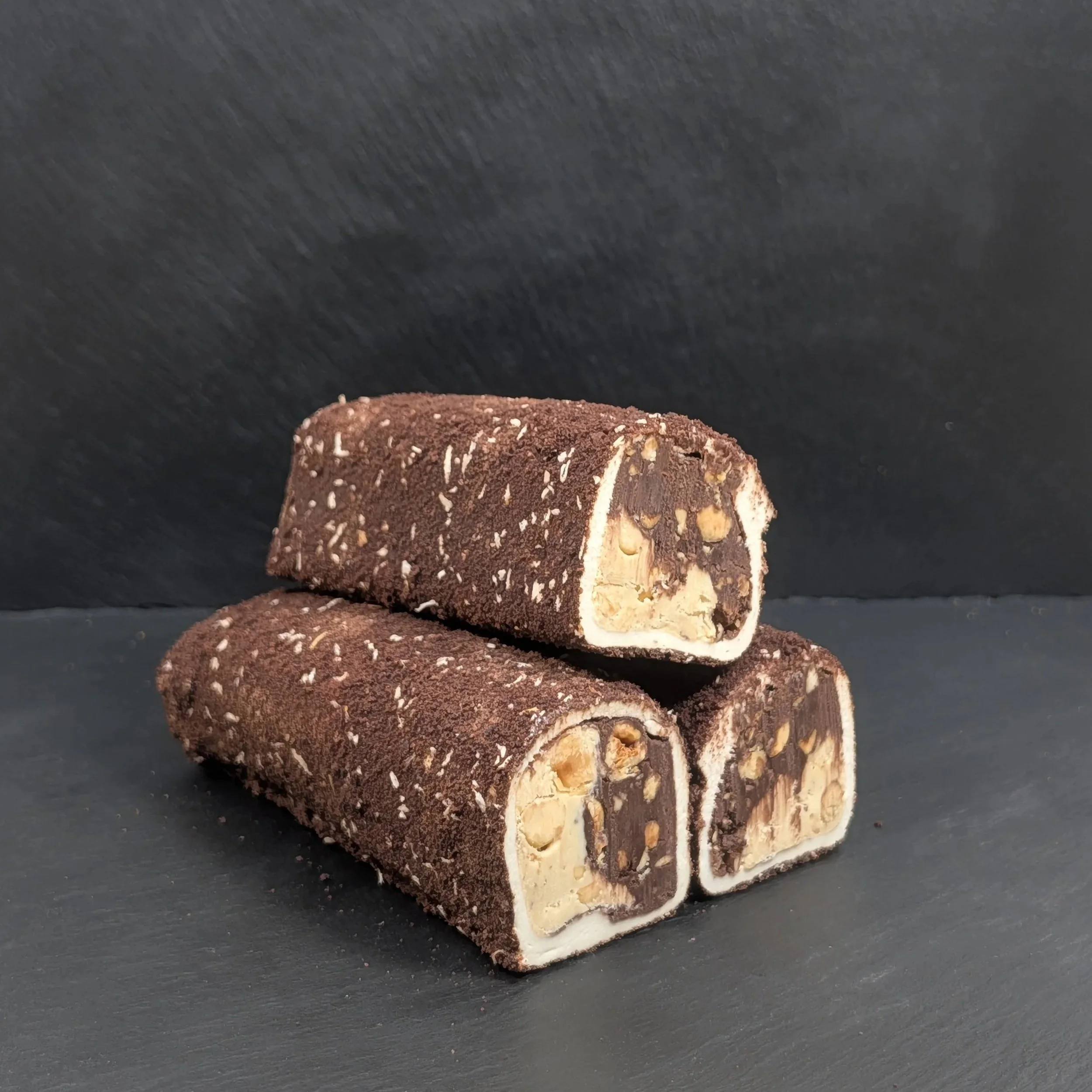 Turkish Delight Chocolate & Hazelnut Cream, Desiccated Coconut and Cocoa Powder