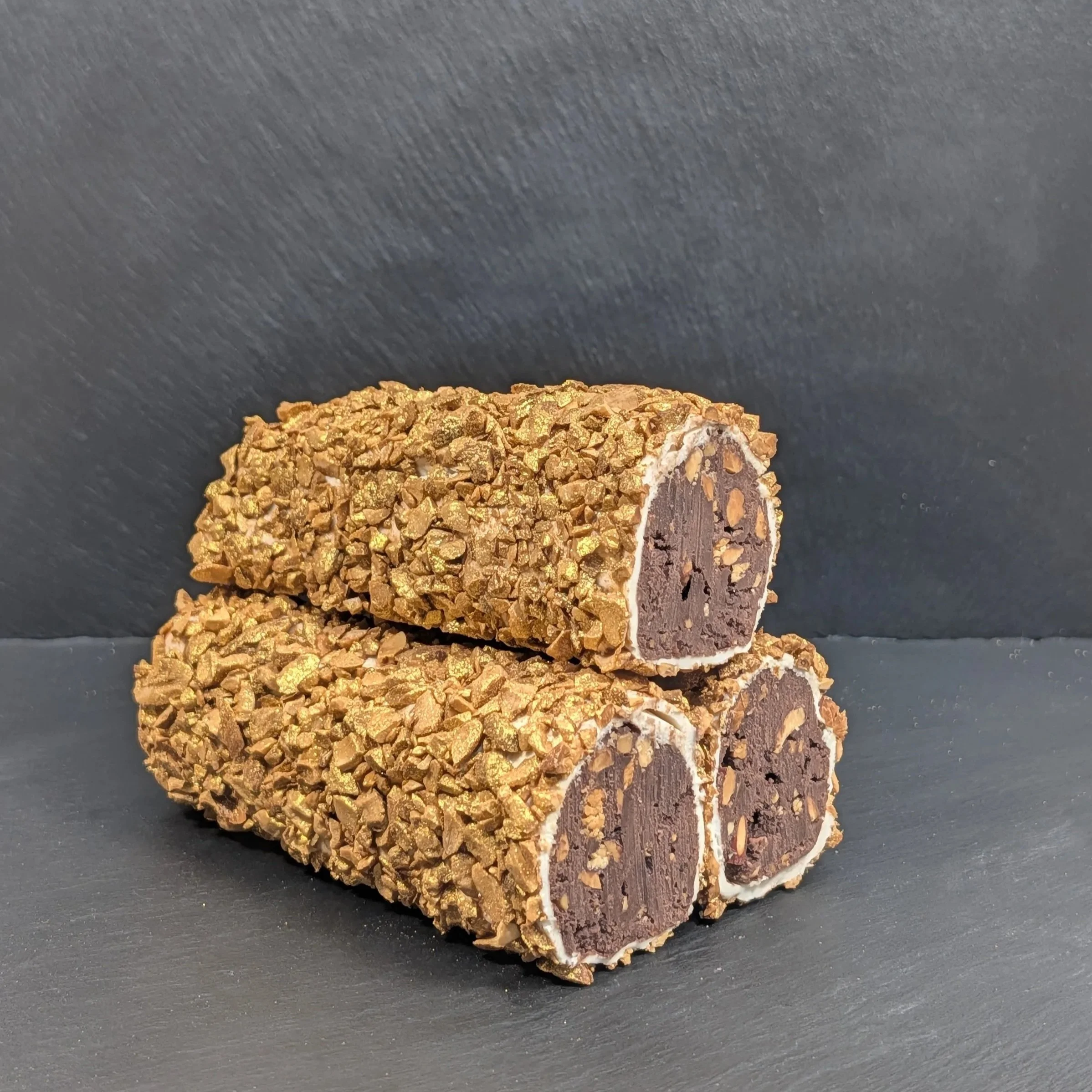 Turkish Delight with Chocolate Cream and Golden Almonds*