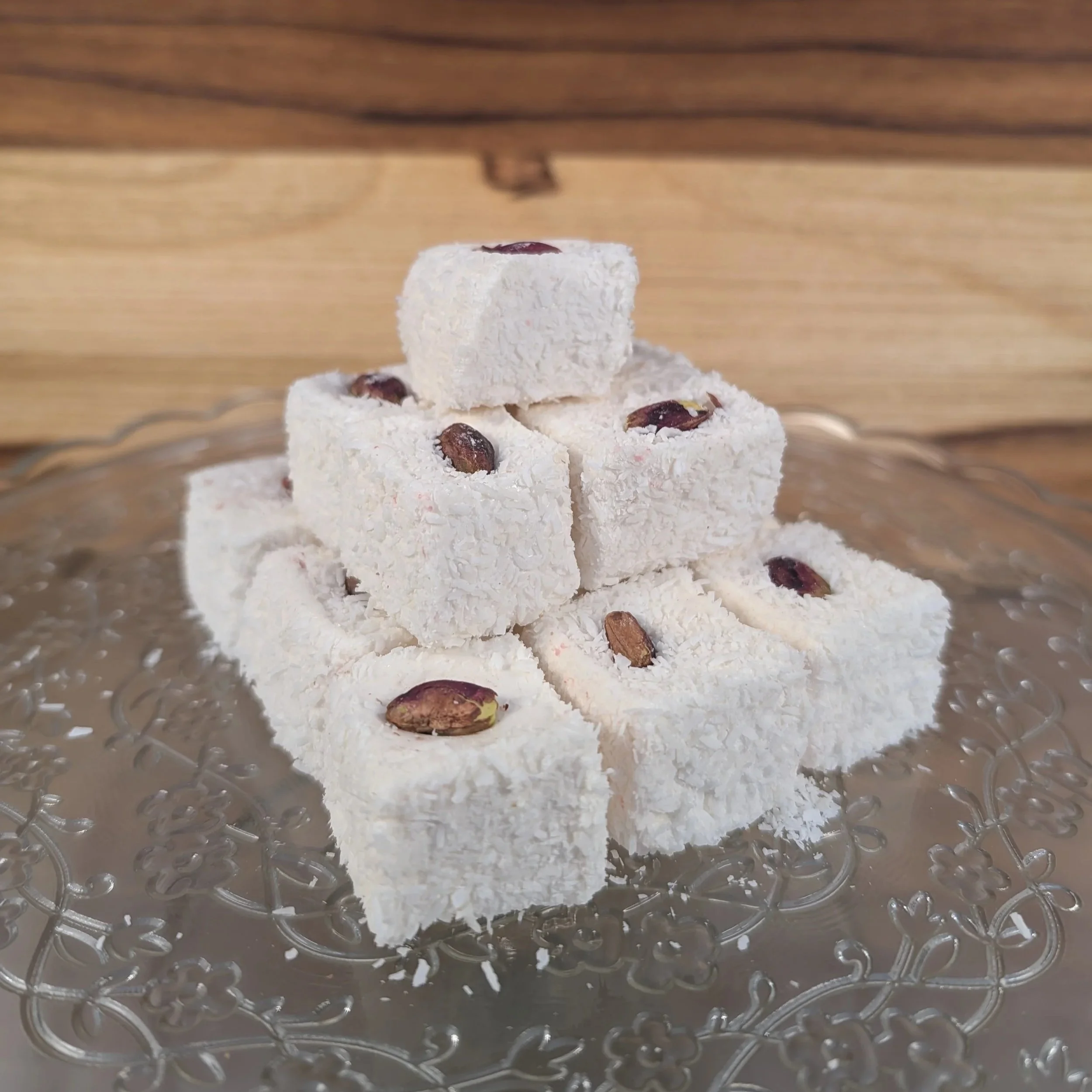 Turkish Delight Lokum Sultan with Vanilla Flavour and Pistachio