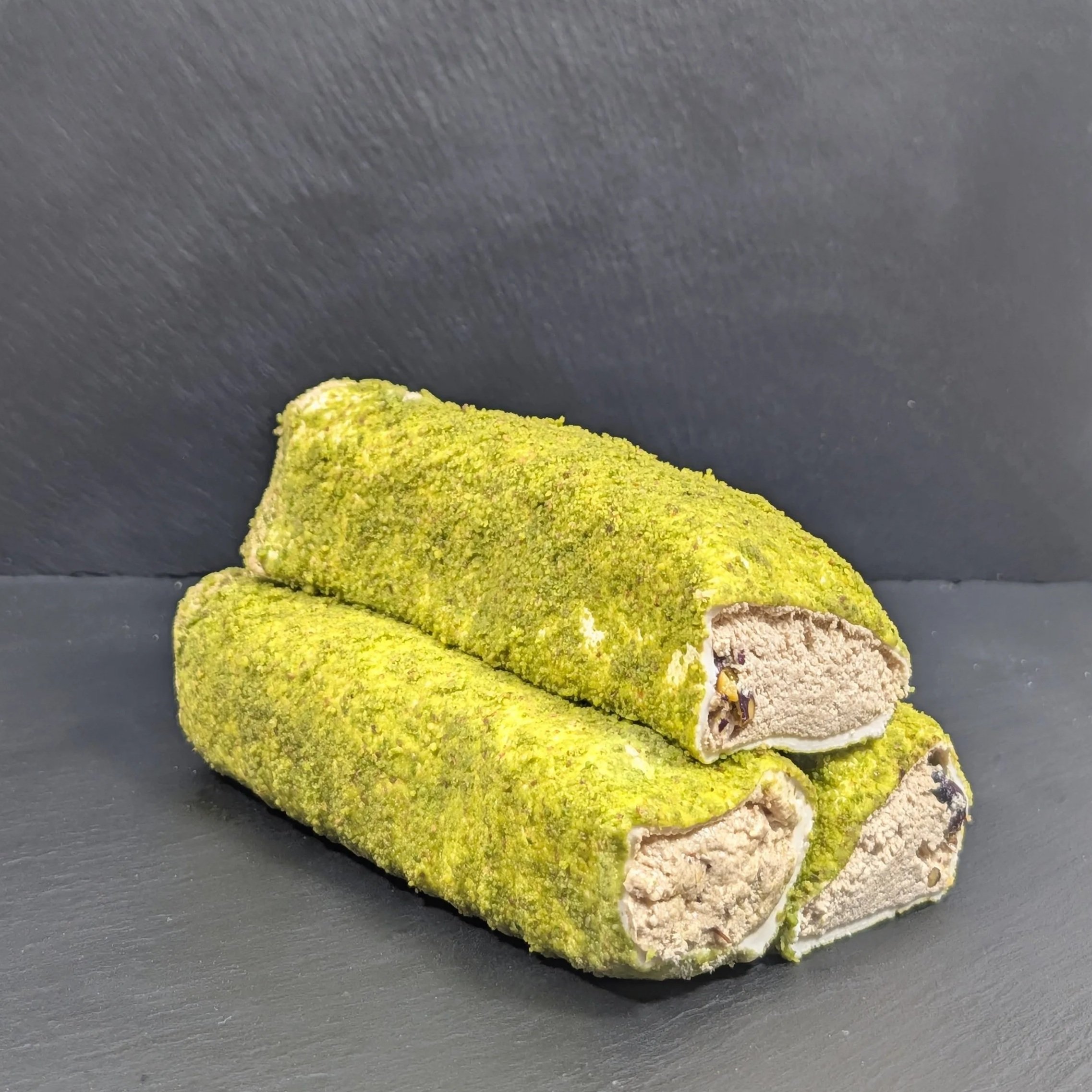 Turkish Delight Mellow with Helva(Sesame Paste & Sugar) and powdered Pistachios