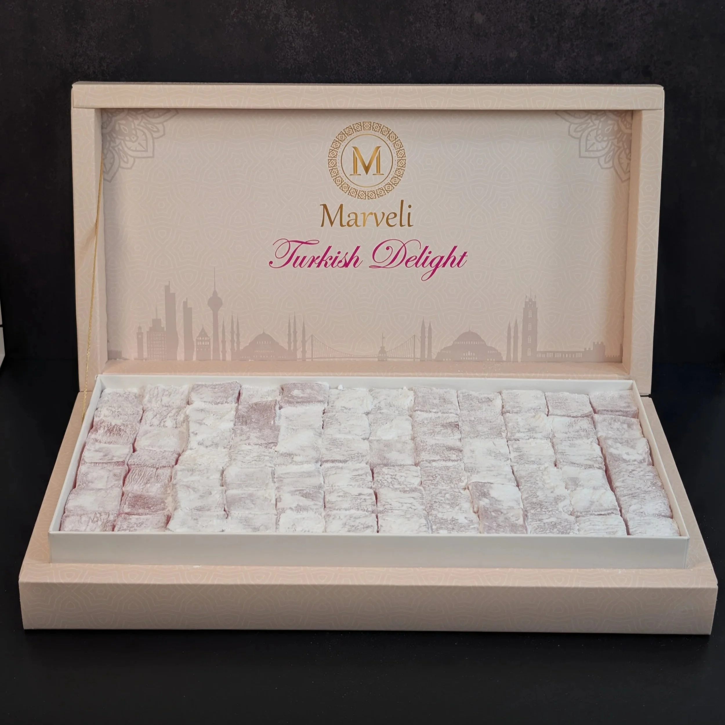 Turkish Delight Gift Box Classic Rose Cubes Lokum