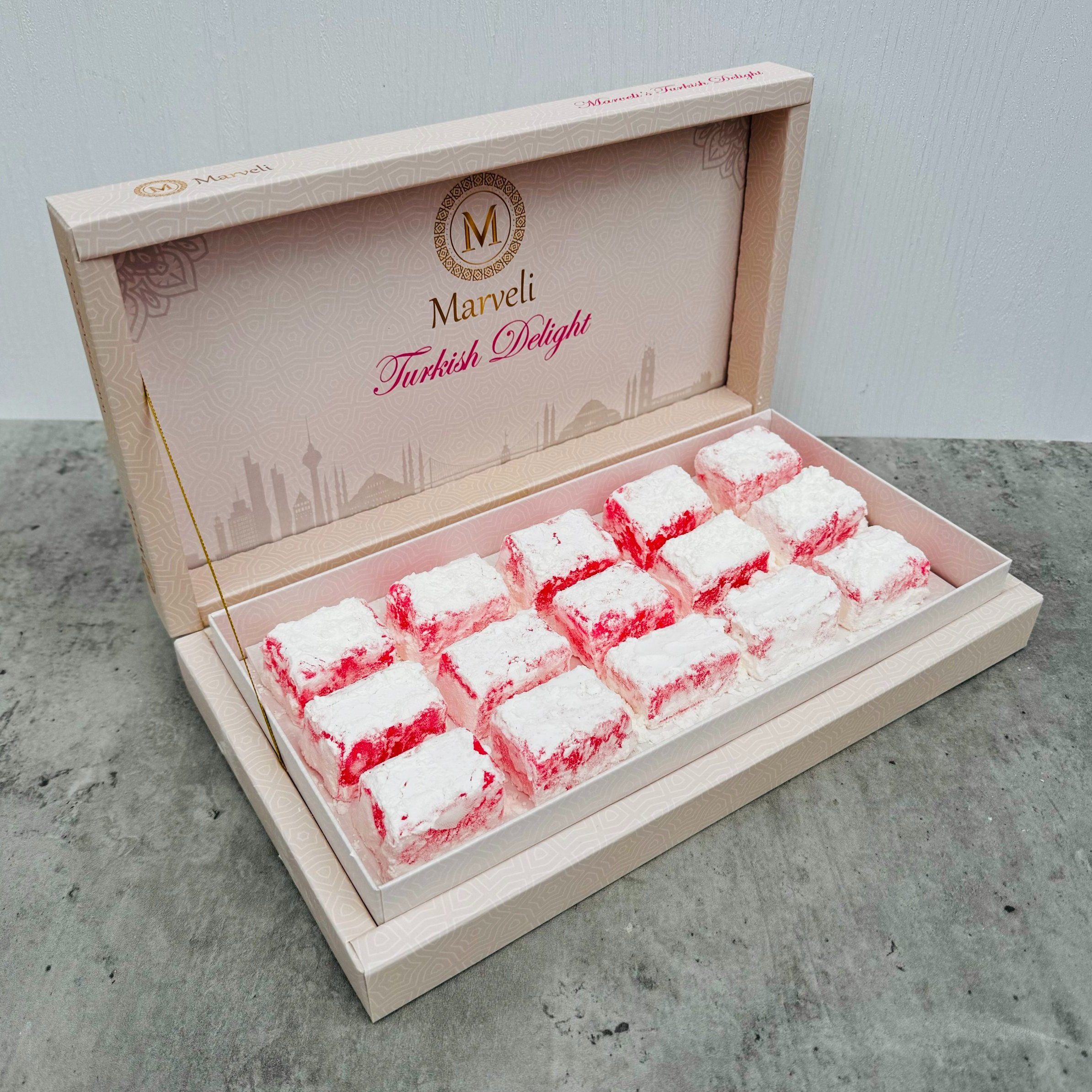 Kurdish Delight Loqma Shruby Lokma Shuruby with Rose Flavour Gift Box