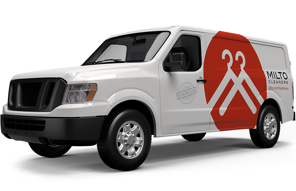 Vehicle graphics for Milto Cleaners, by The Flatland.