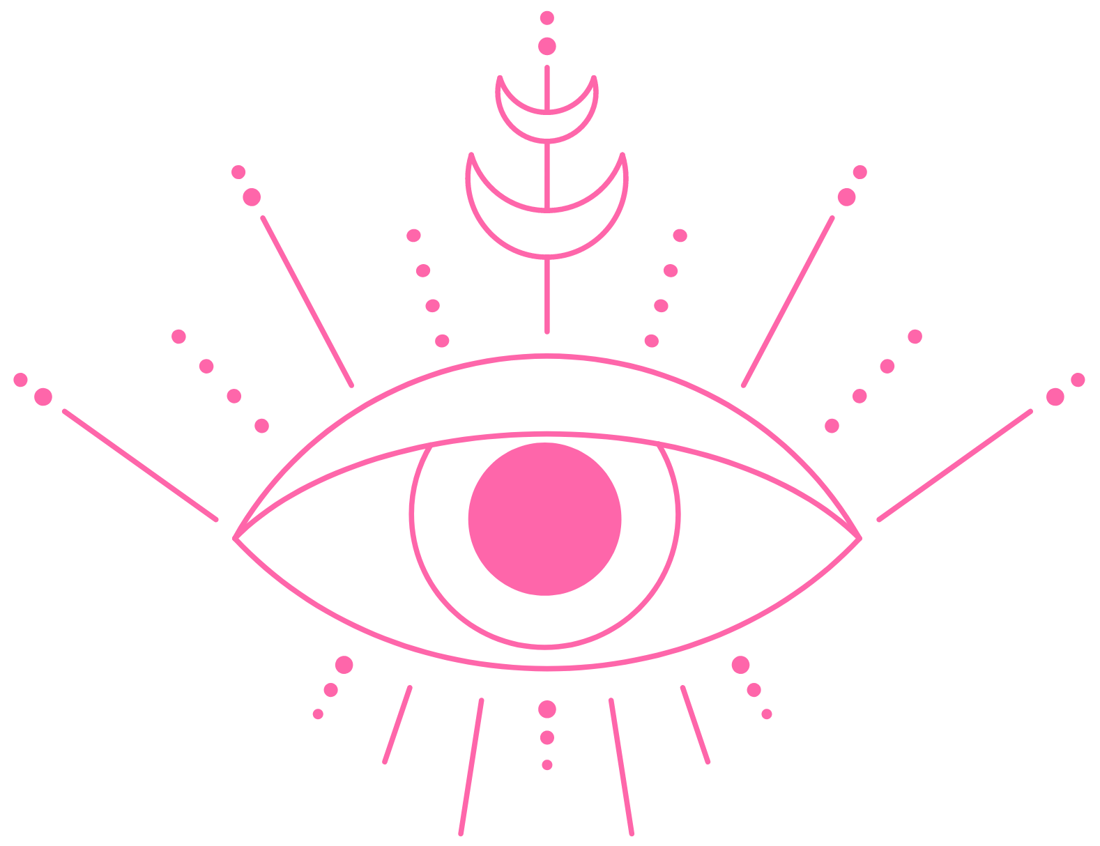 third eye design in pink