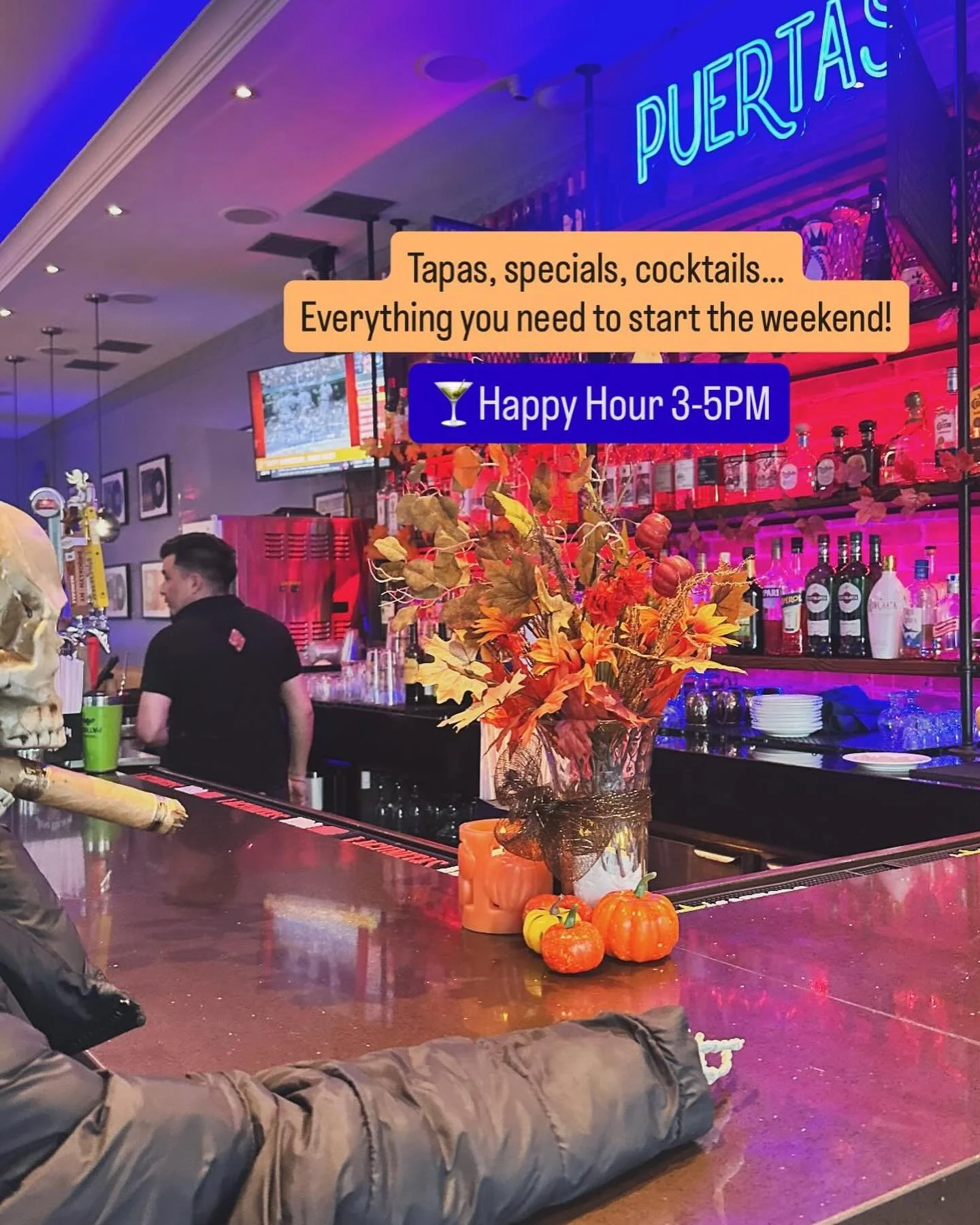 🍹 Golden hour feels at Puertas — where happy hour runs 3–5PM, dinner specials keep you coming back, and seasonal cocktails set the tone. ✨
Join us for good food, good drinks, and that signature Bay Ridge vibe. 🌇
#PuertasBayRidge #Happy