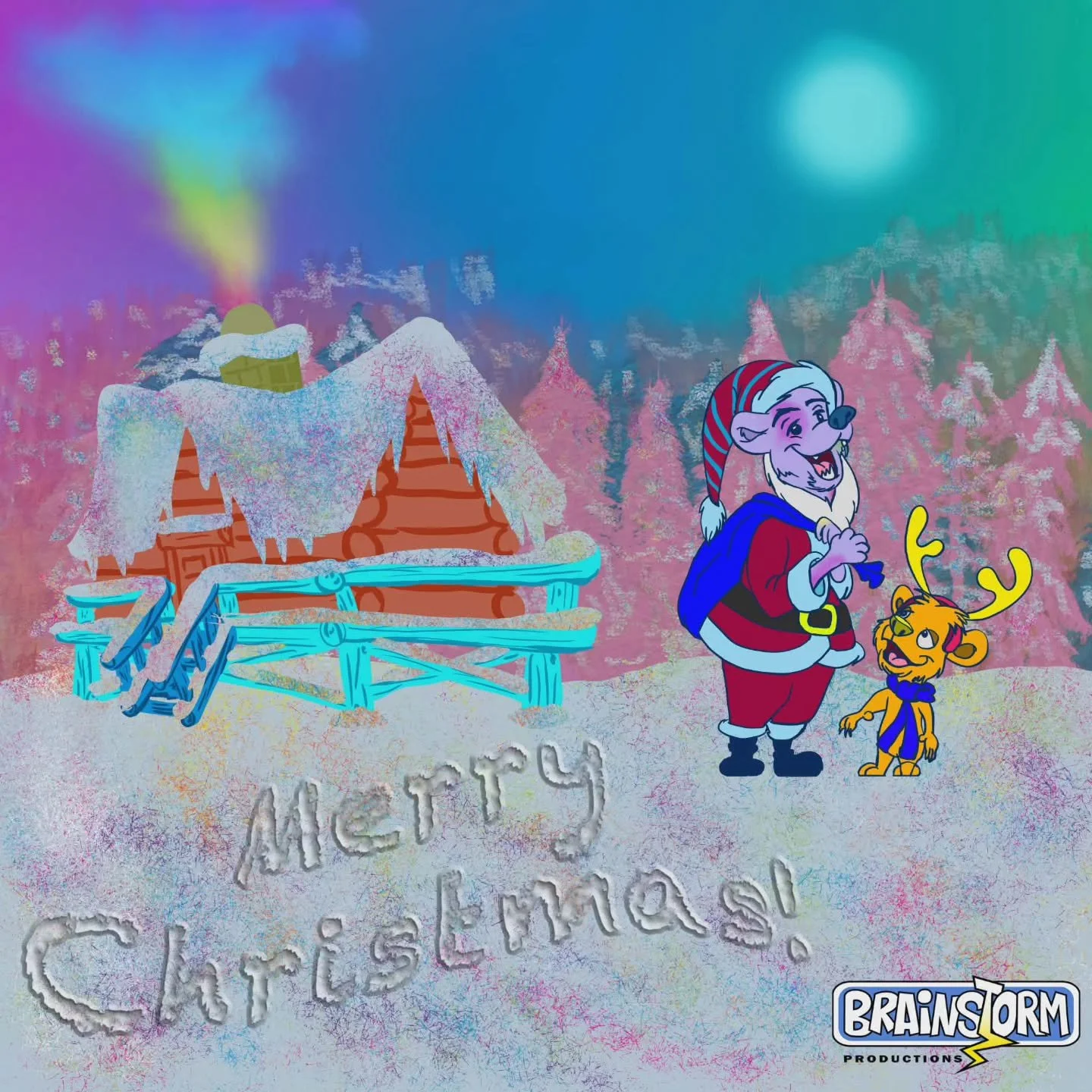 Merry Christmas and a happy ho-ho-holiday from Brainstorm Productions! Do you think Cubby has made it on Santa's nice list?
Artwork by Brian Menjivar.