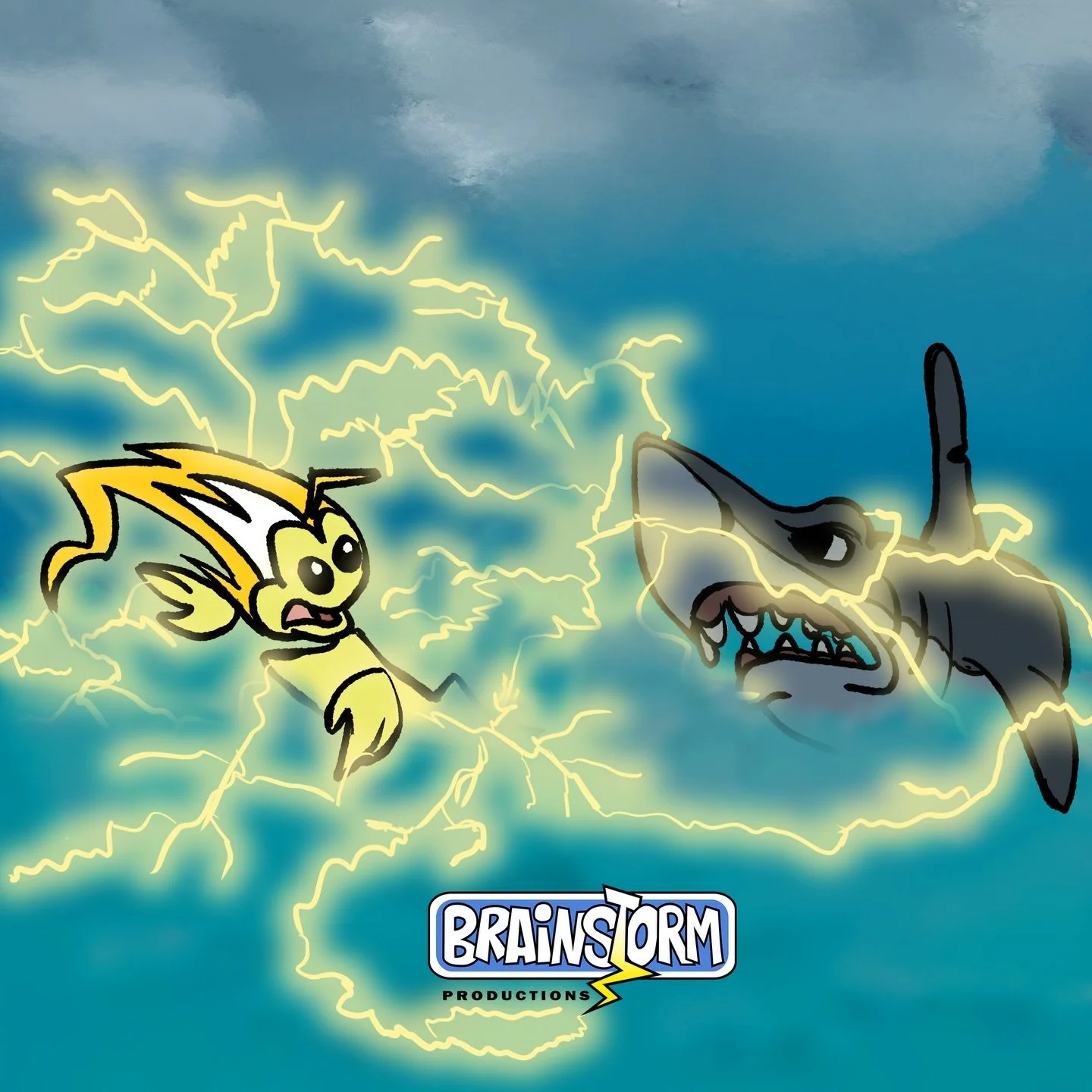 &ldquo;Boys, oh boys! I think he&rsquo;s come back for his noon feeding.&rdquo;

Looks like Serge was shocked to see some unhappy company during his swim at Amity Island! Good thing he can deliver a shock of his own... But will it be enough to escape