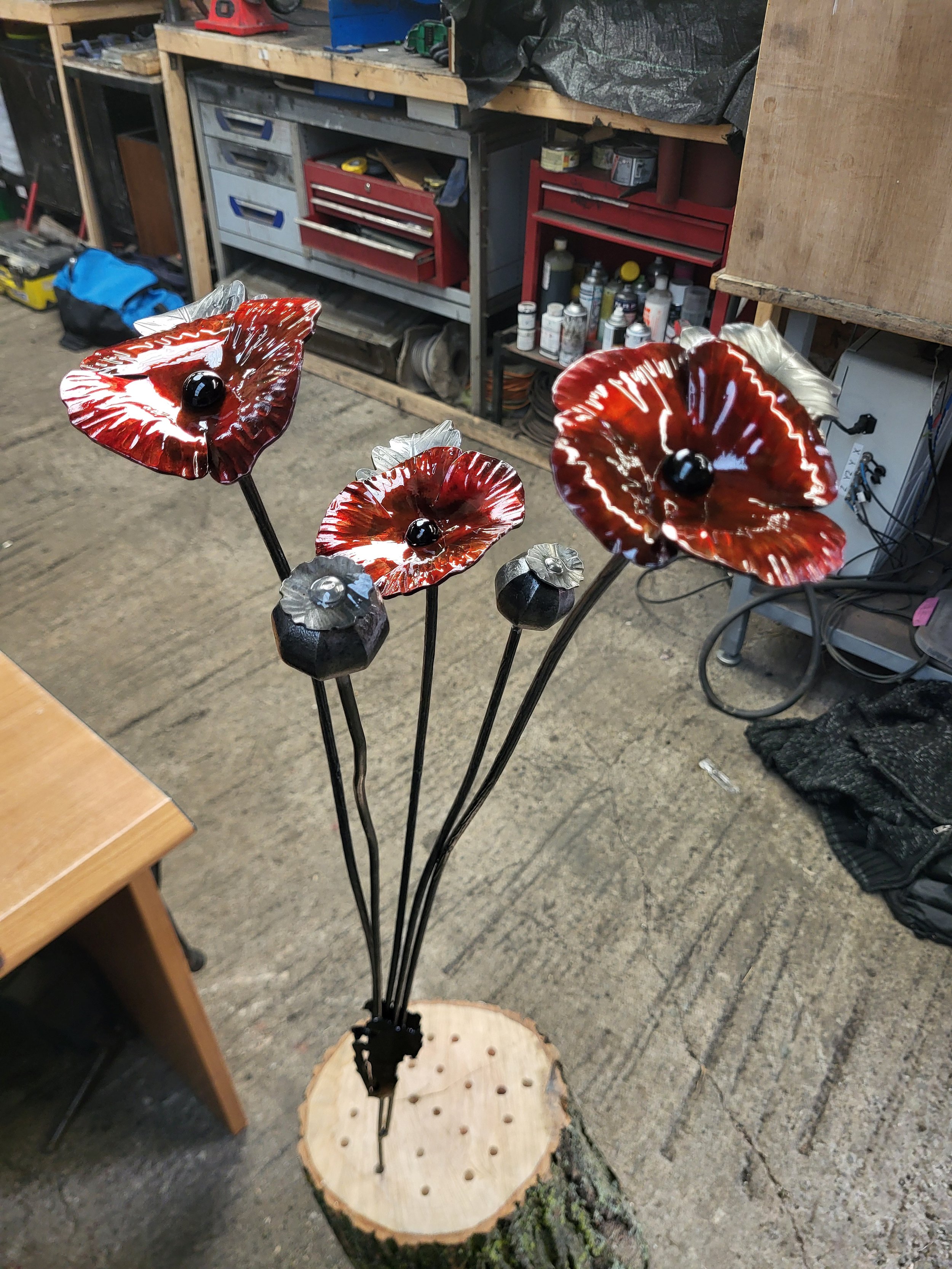 Poppy sculpture