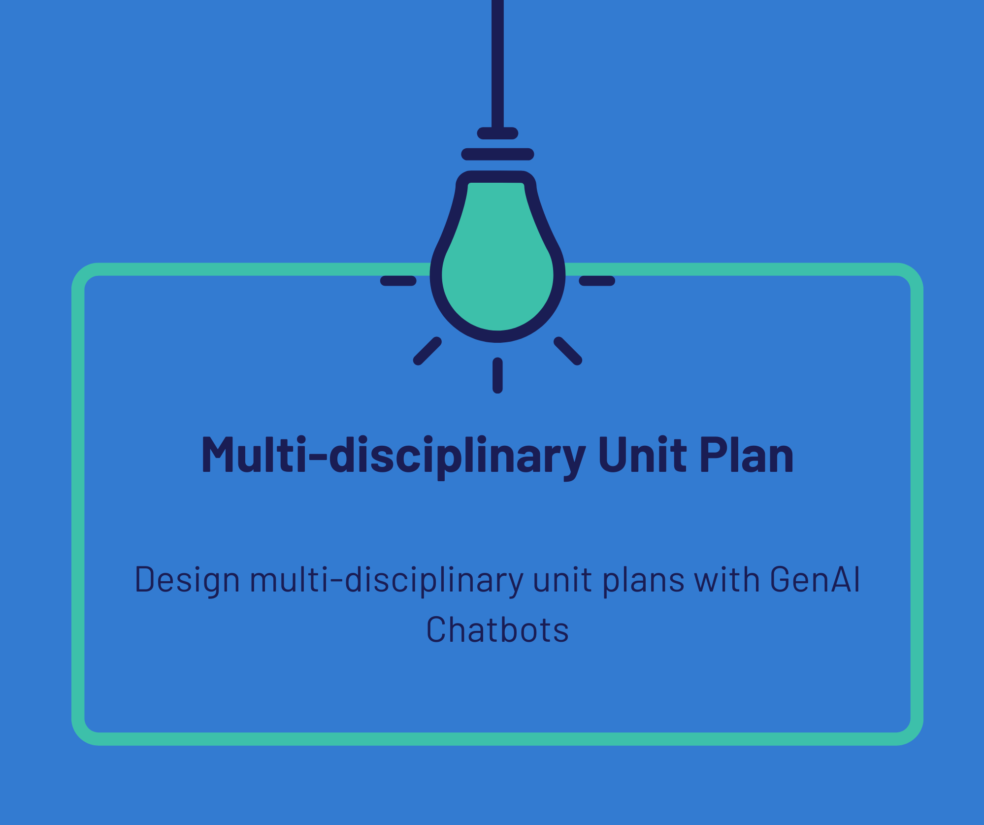 Create a Multi-Disciplinary Unit Plan with an AI Chatbot