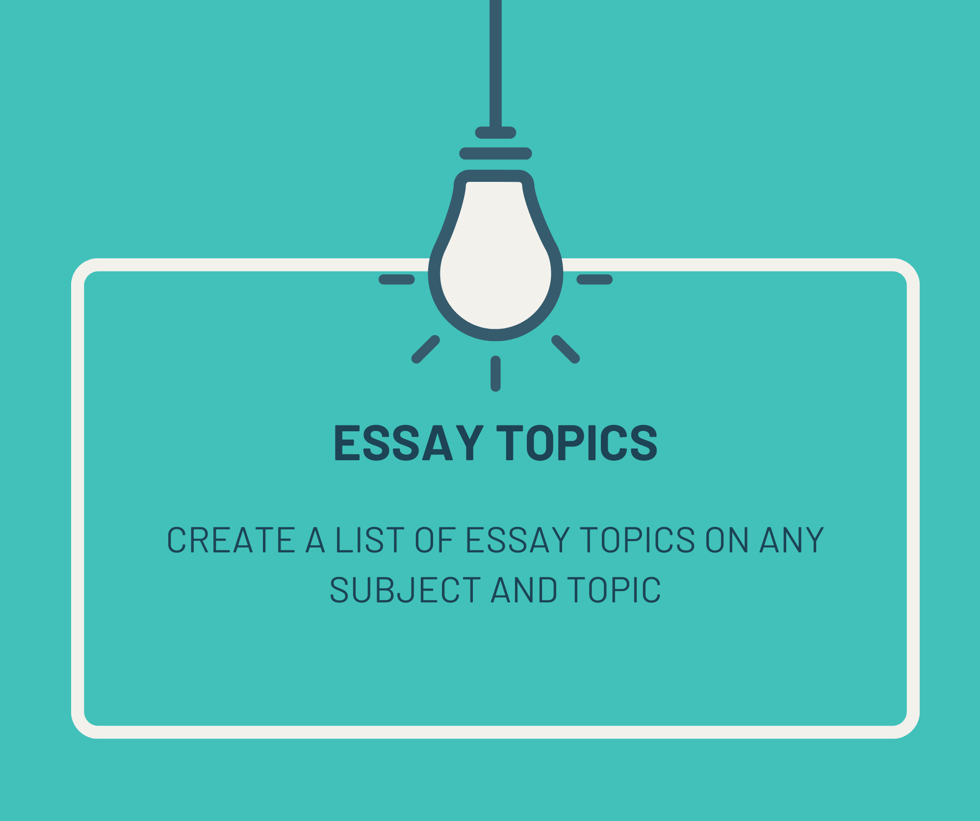 Essay Topics with an AI Chatbot