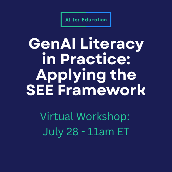 GenAI Literacy in Practice: Applying the SEE Workshop