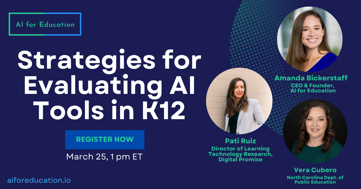 Strategies for Evaluating AI Tools in K12 — AI for Education