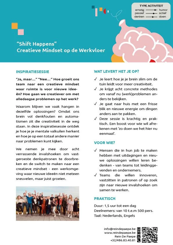 "Shift Happens" Creatieve Mindset