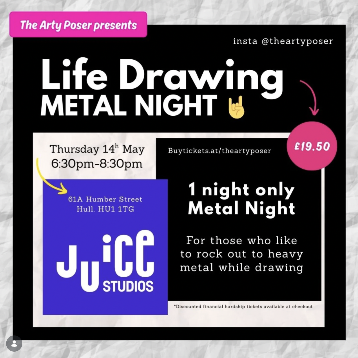 Life Drawing (Evening) - METAL night