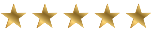 Six gold stars in a row.