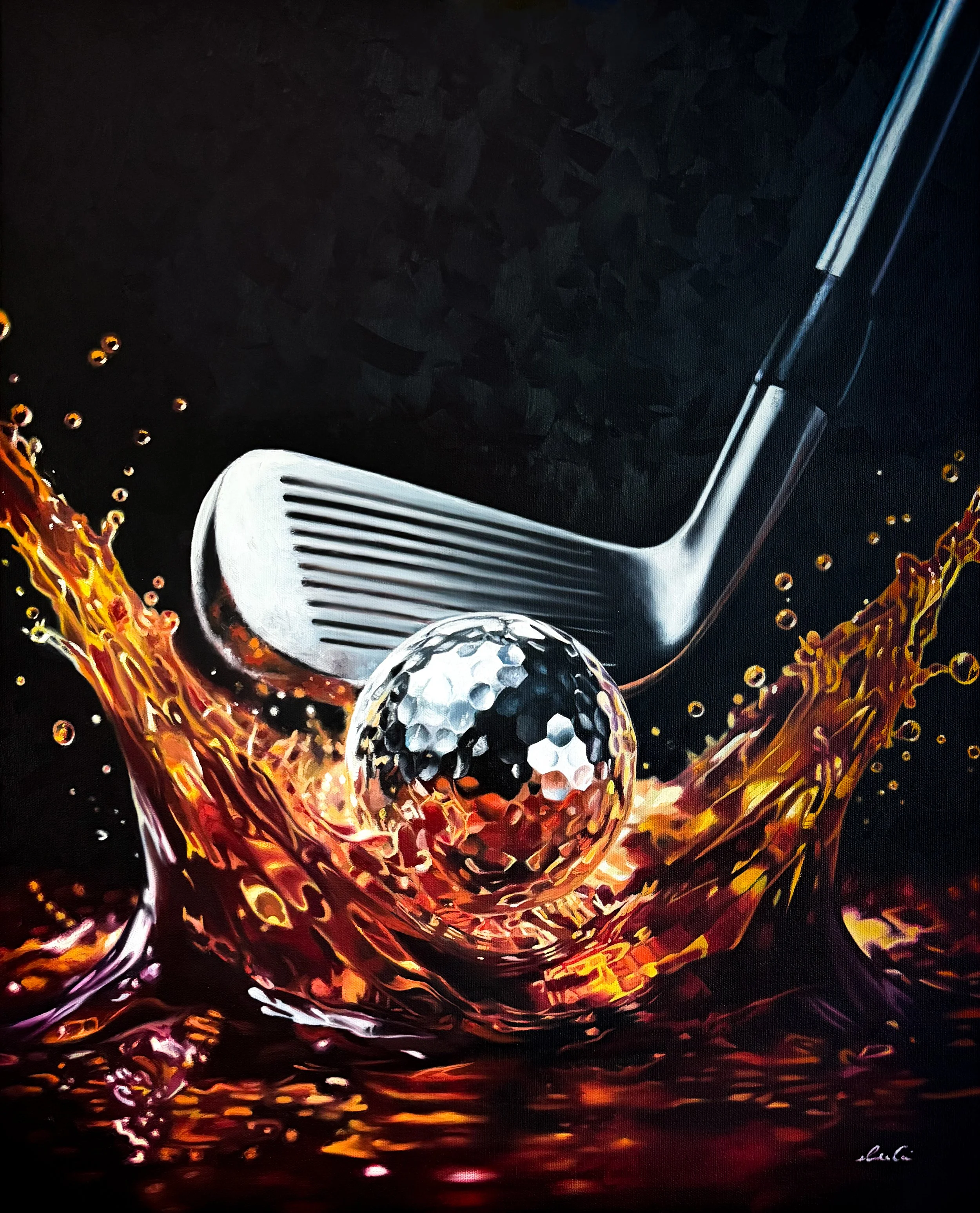 'Golf & Bourbon' Limited Edition Print