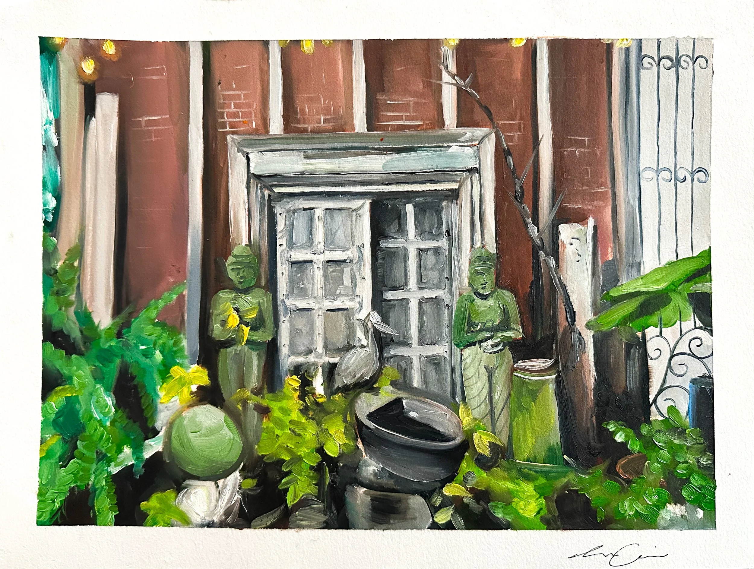 'Nature in the Courtyard' Limited Edition Print