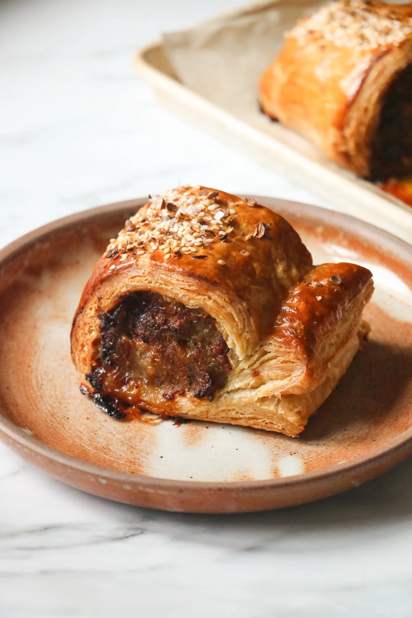 Apple &amp; Thyme Fat Sausage Rolls