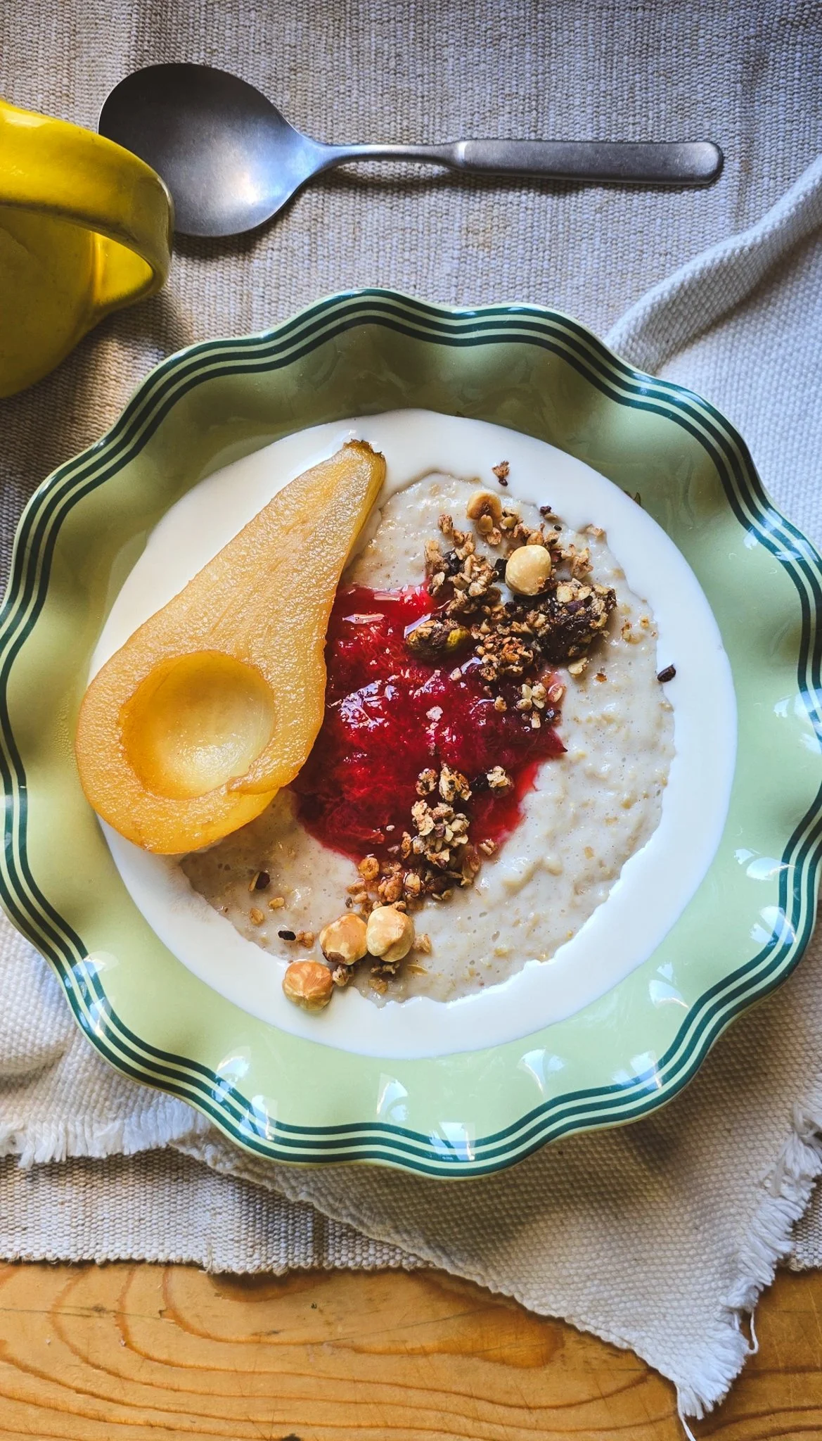 Earl Grey Poached Pear Porridge