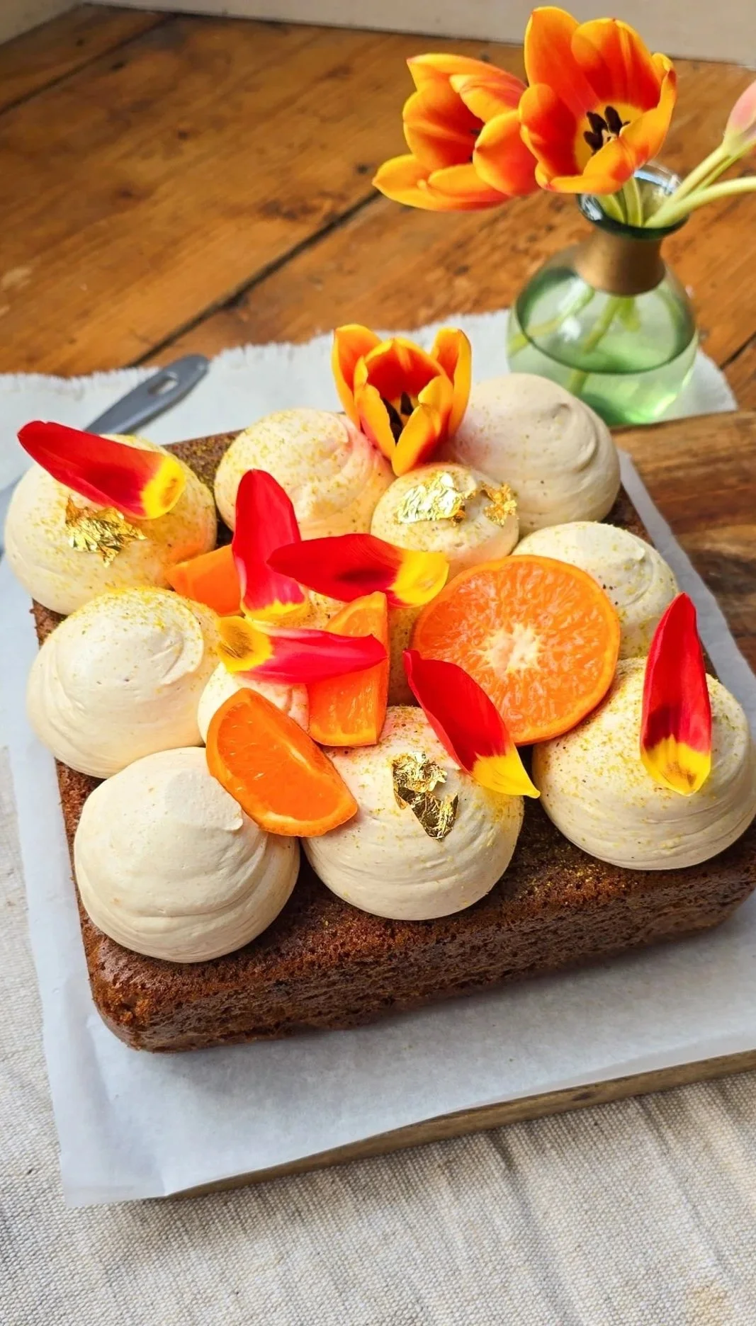 Carrot Cake with Burnt Honey Custard Diplomat