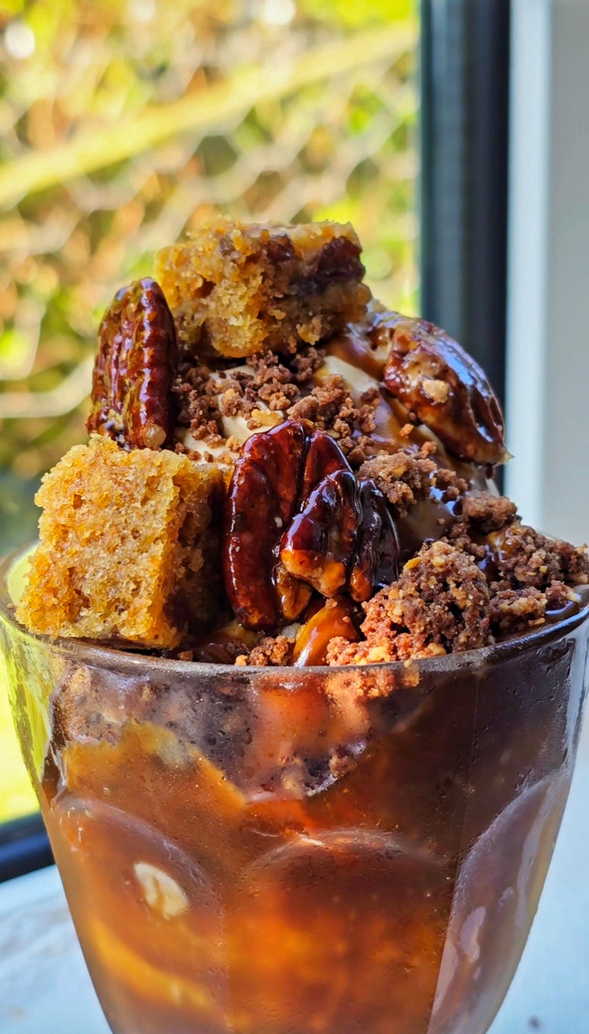 Carrot Cake Sundae with Salted Toffee Sauce & Candied Pecans