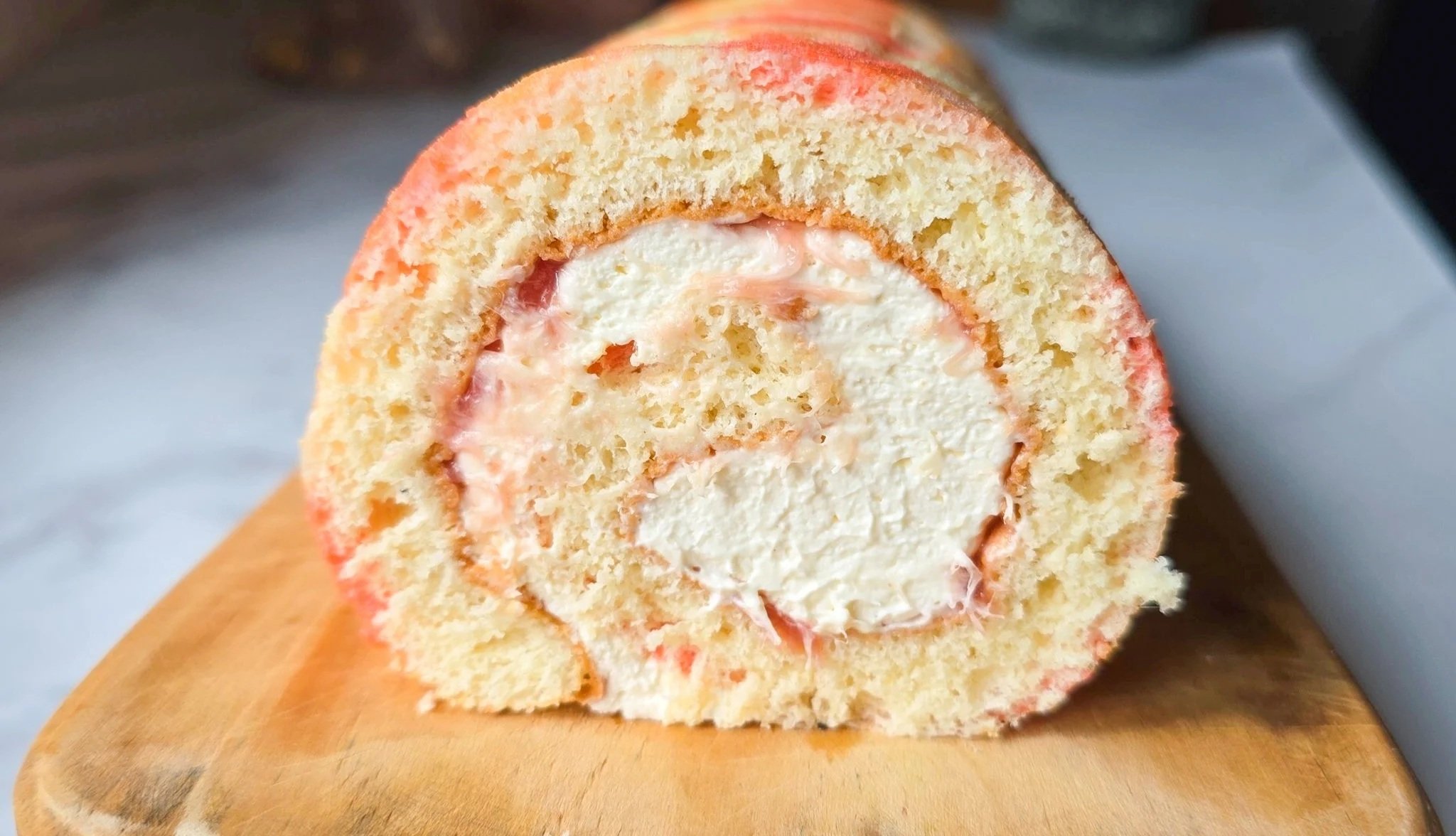 Forced Rhubarb & Ginger Gingham Swiss Roll