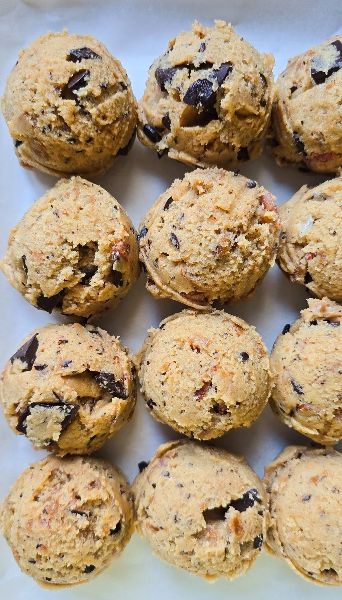 Toffee & Dark Chocolate Chunk Bacon Fat Cookies