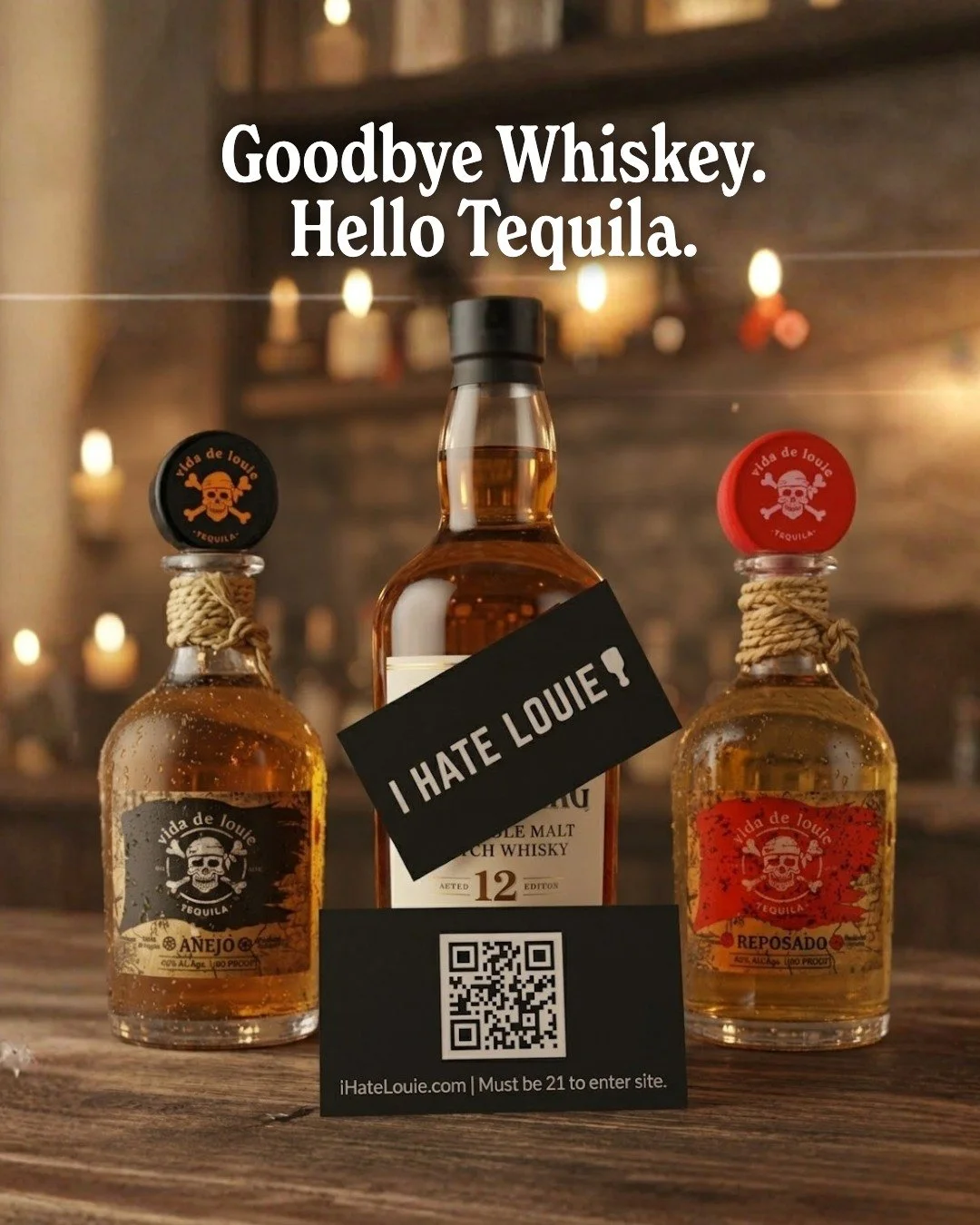 Today may be International Whiskey Day&hellip;
But tonight, we&rsquo;re pouring tequila.

Smooth, clean, and dangerously easy to sip, that&rsquo;s the Vida de Louie difference.

#tequilatime #vidadelouie #premiumtequila #smoothsipping #agavespirits