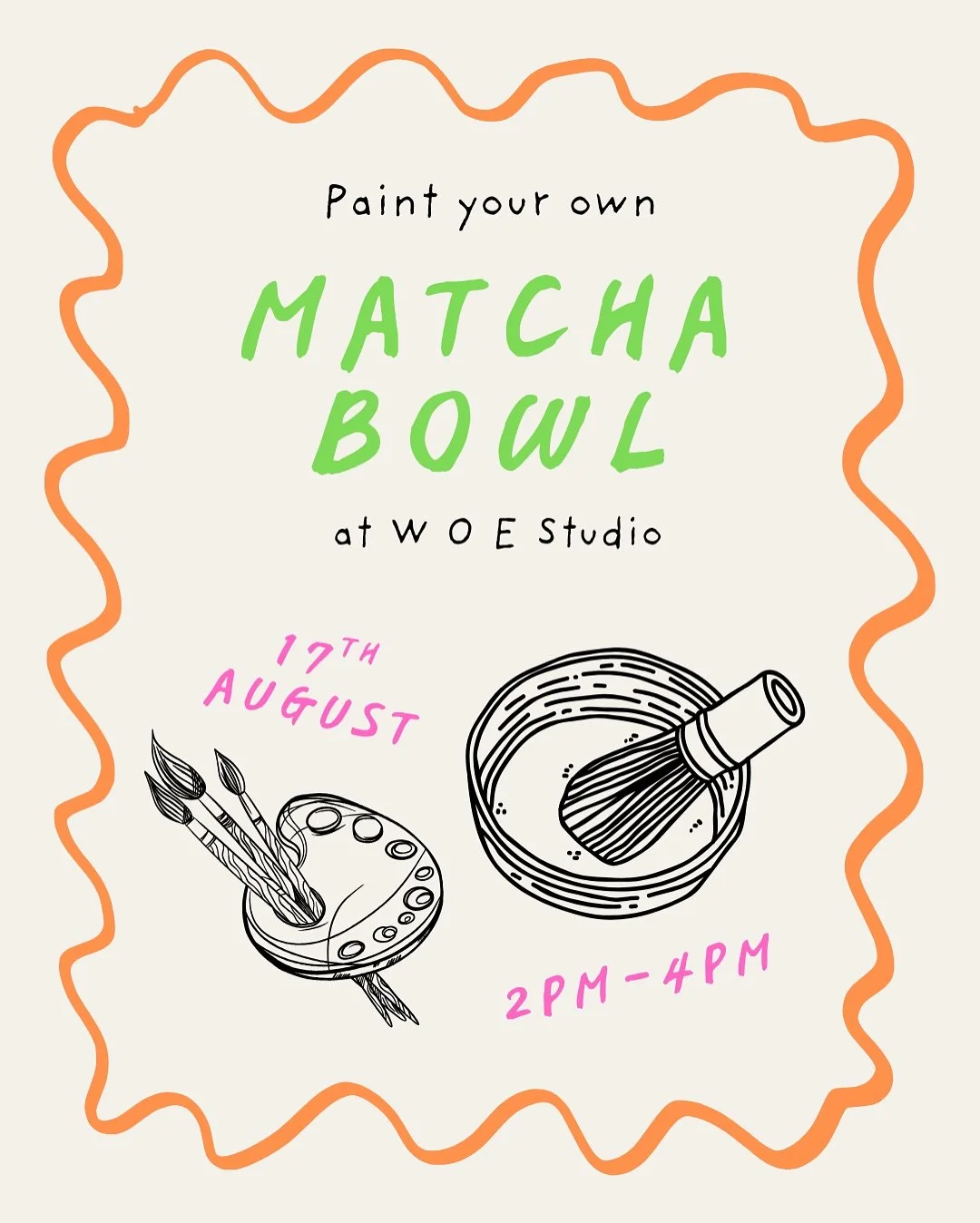 It&rsquo;s happening! ✨
Join us at the studio on Sunday 17th August to paint your very own @pen.y.bont_ceramics matcha bowl, thrown by Emma at her studio, whilst you sip on a delicious drink from @yasssbean (matcha legends!) - the dreamiest combinati