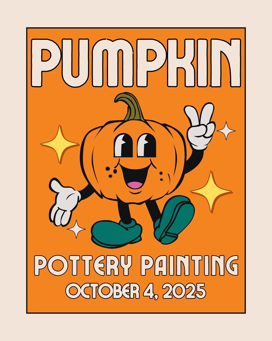 October workshop! 🍂 Link in bio! 
Join us at the studio to paint everyone&rsquo;s favourite autumnal pottery 🎃