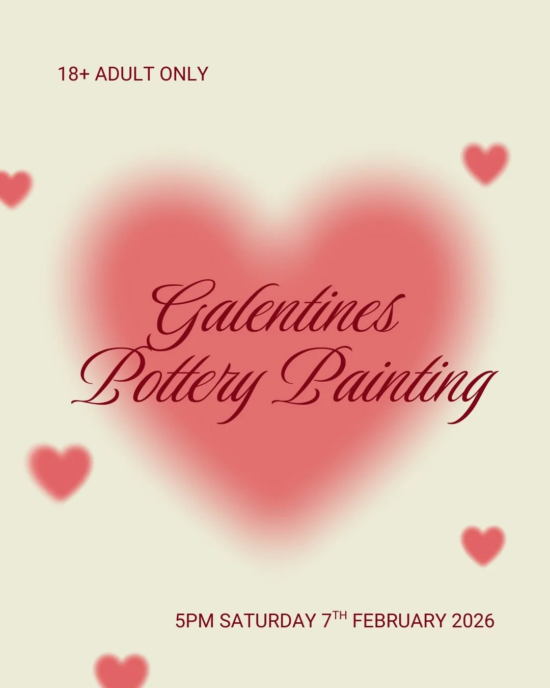 Extra galentines date added for you 💓 Saturday 07/02 - On sale now! Friday 06/02 sold out