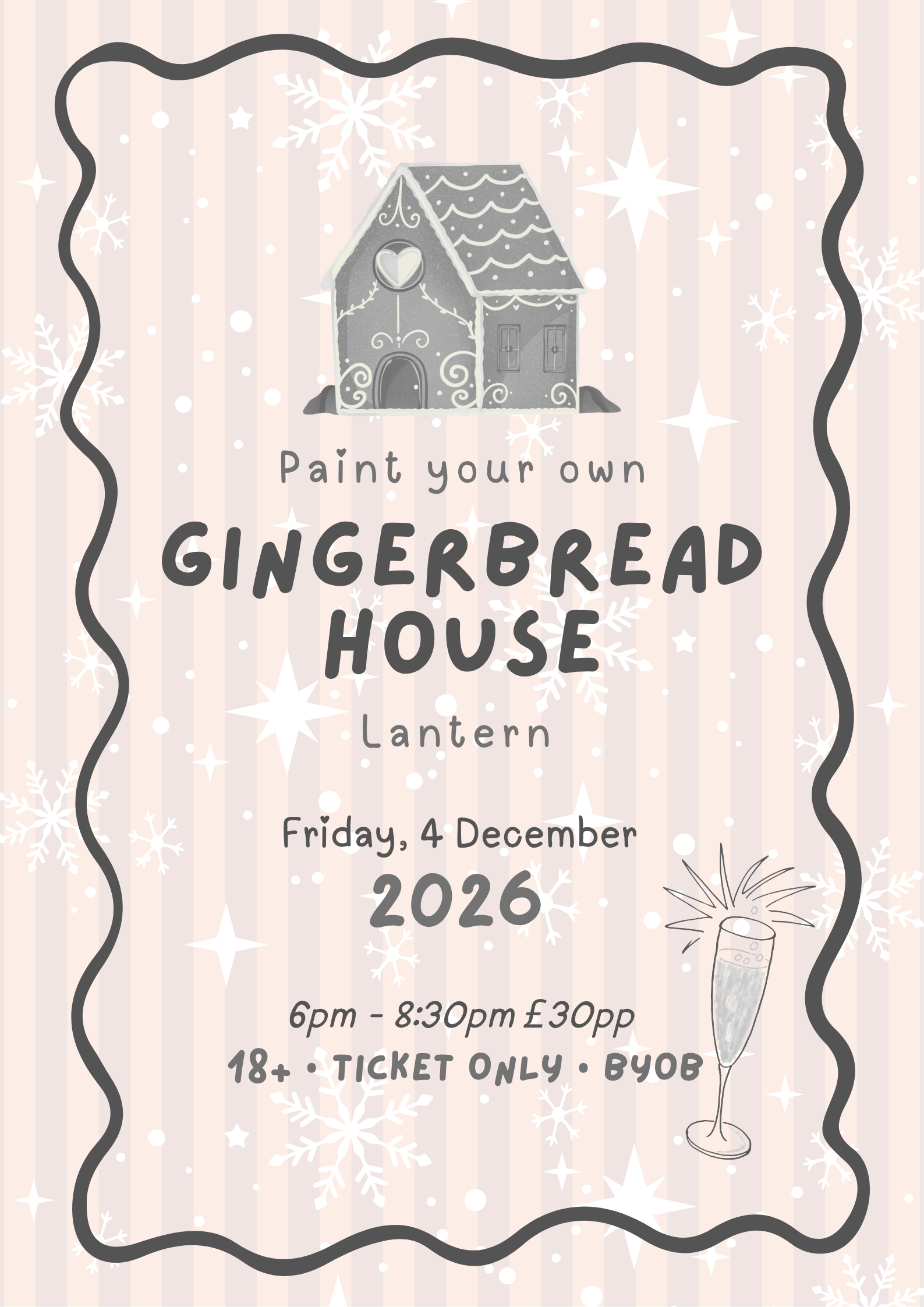Gingerbread House - Pottery Painting