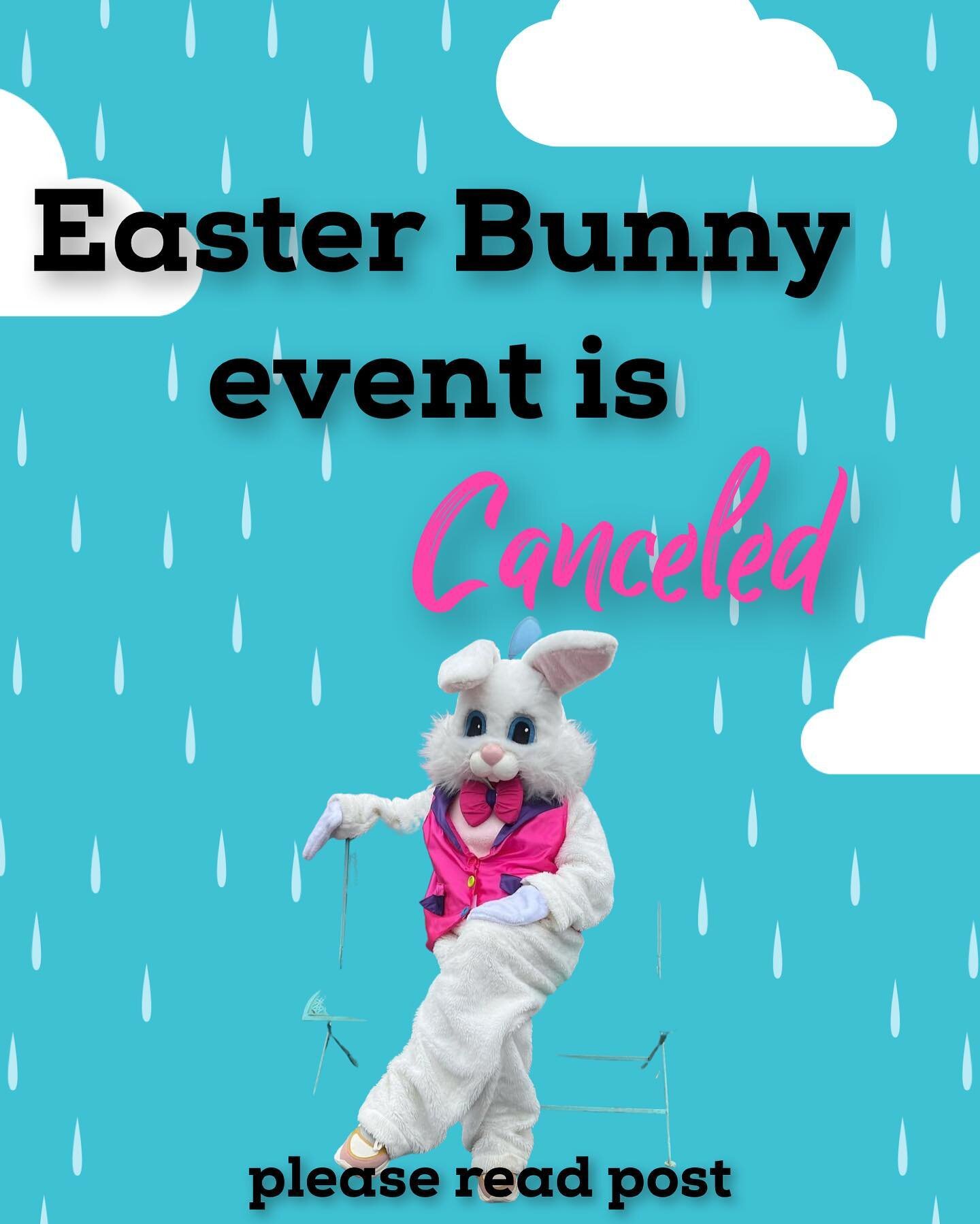 We&rsquo;ve got some bad news on this rainy day. 
The Easter Bunny will not be visiting our Little Pink Trailer tomorrow due to bad weather. 😢 🌧️ 

We&rsquo;re sorry to have to do this but didn&rsquo;t think it&rsquo;d be fair to the sweet Easter B