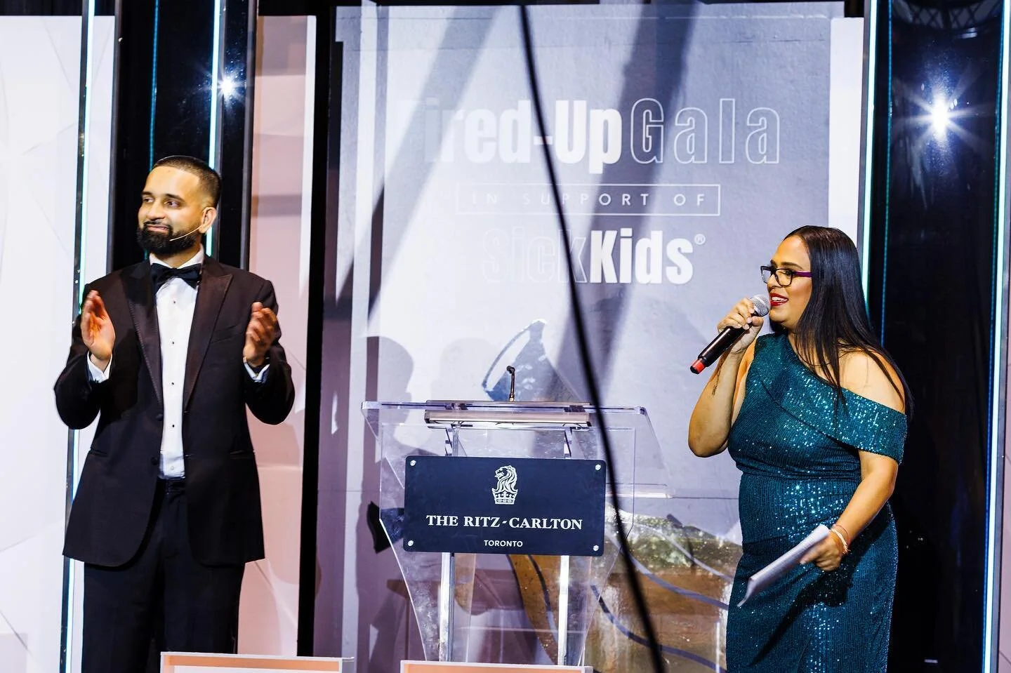 Ladies and Gentlemen put your hands together for our phenomenal Hosts for the First Ever Fired-Up Gala ποΈπ€
@magicmclive & @mcnadzzz 
Thank you Durgy & Nadia for supporting us and helping us host our special evening! π«Άπ»
#torontoevents #