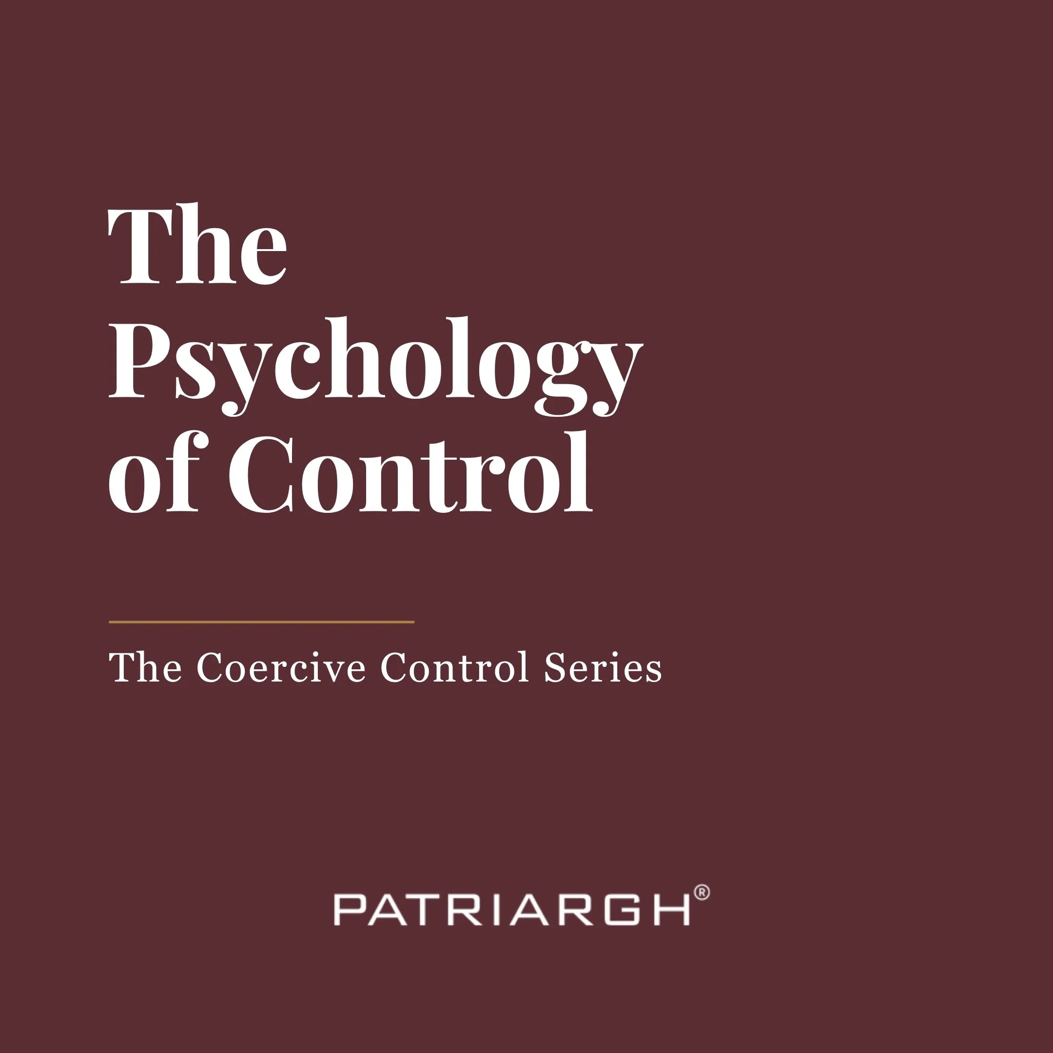 The Psychology of Control