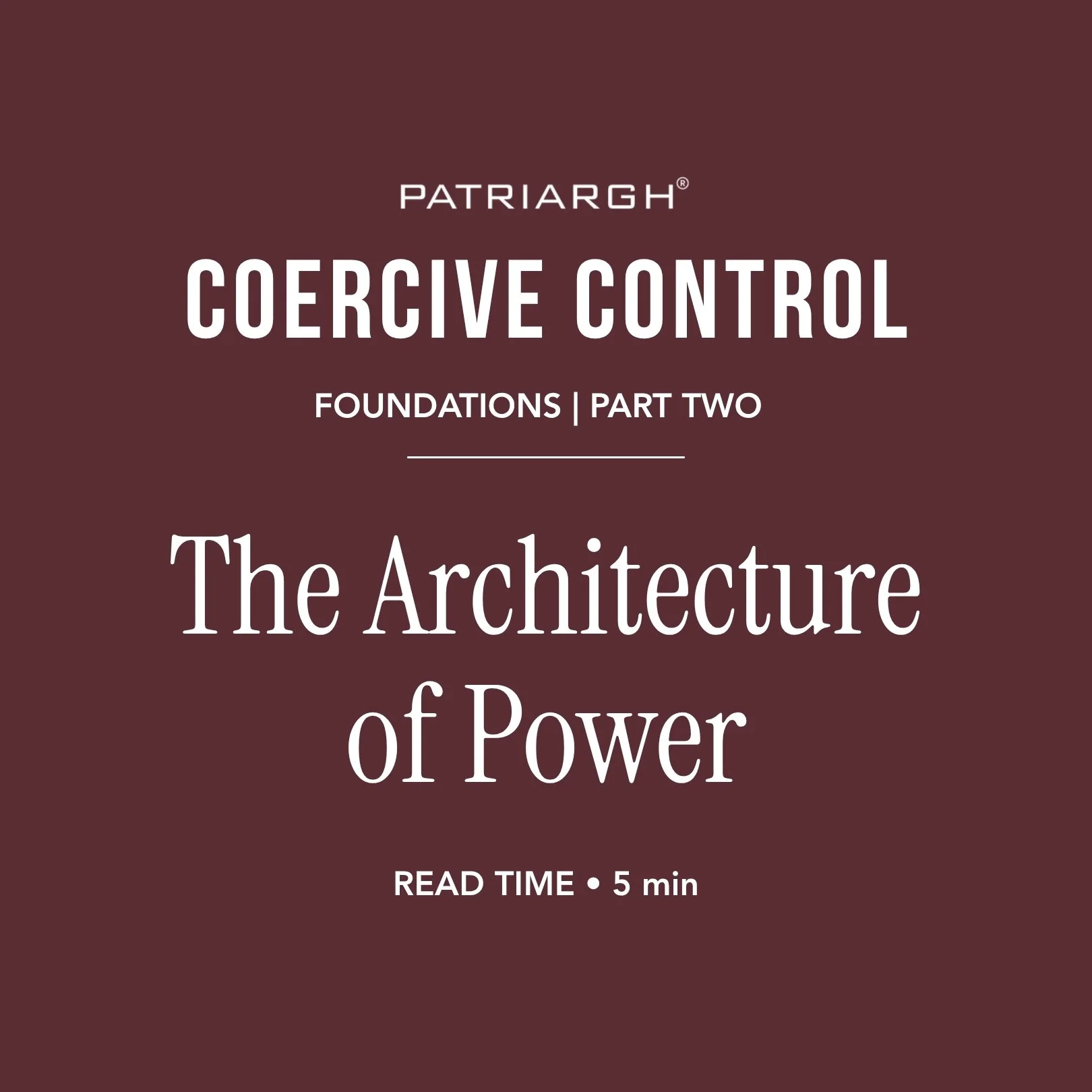 The Architecture of Power