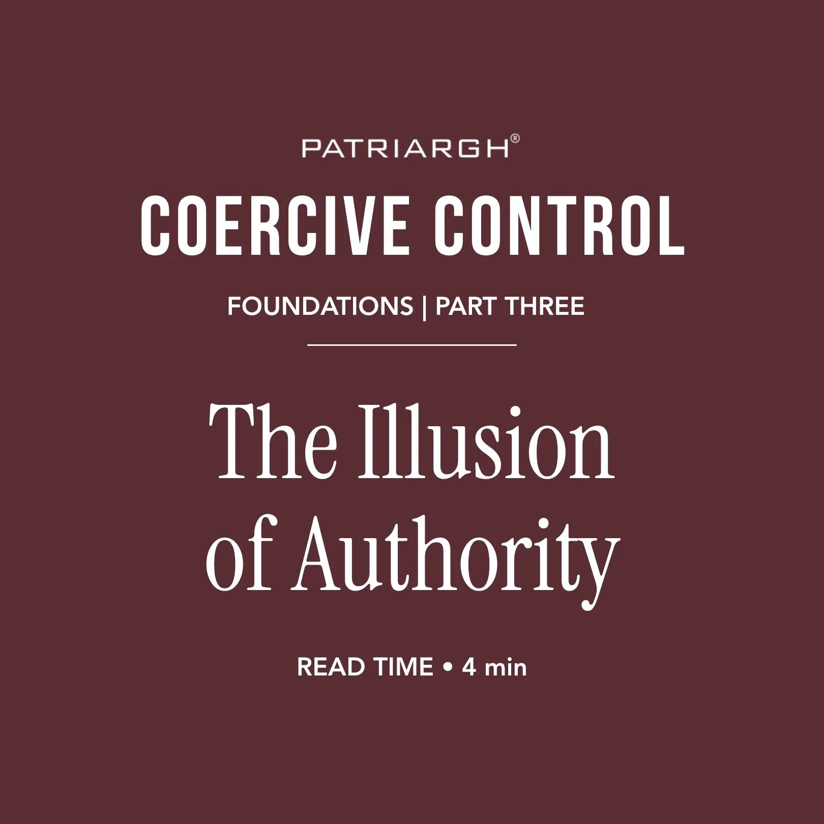 The Illusion of Authority