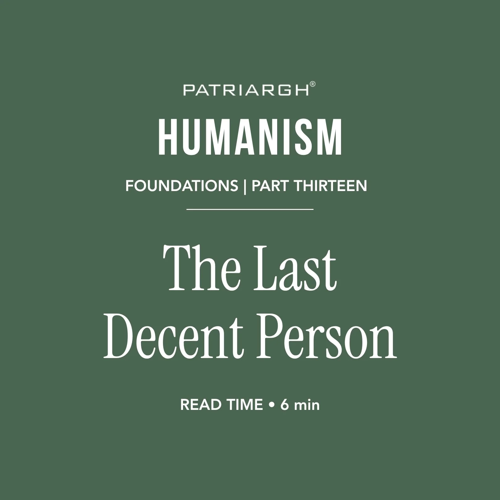 The Last Decent Person