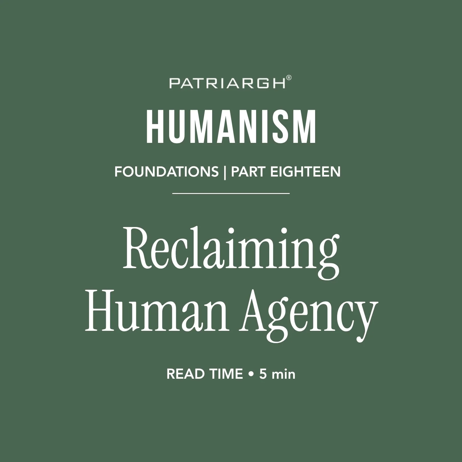 Reclaiming Human Agency