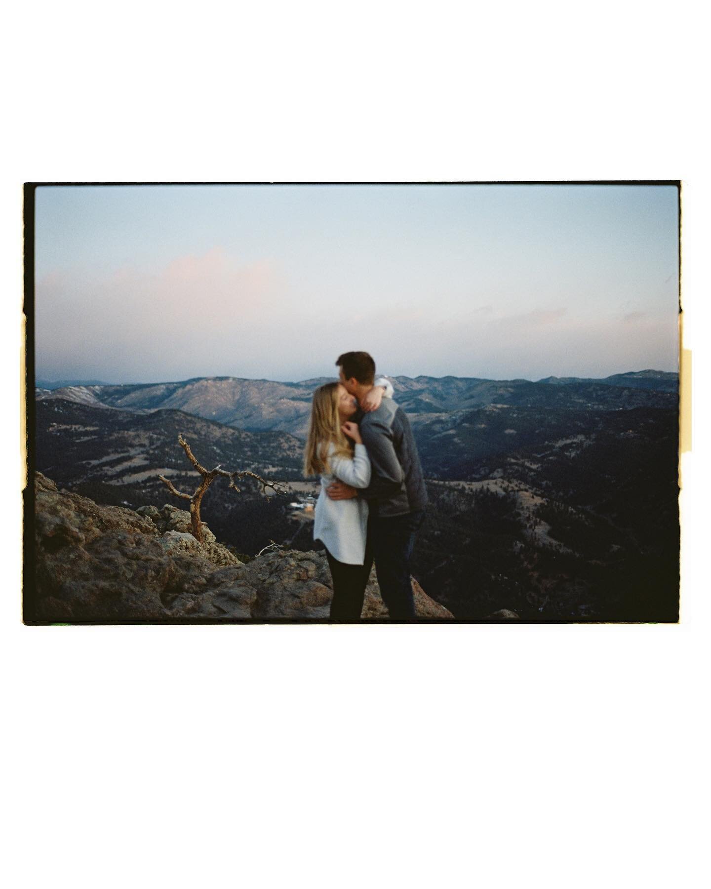 I haven&rsquo;t had a couple brave enough to wake up before the sun in a while. But these two were set on it an I&rsquo;m so glad. A little sleep lost is always worth it for views and light like this. 

All shot on #35mm + Polaroid 
#engaged #colorad