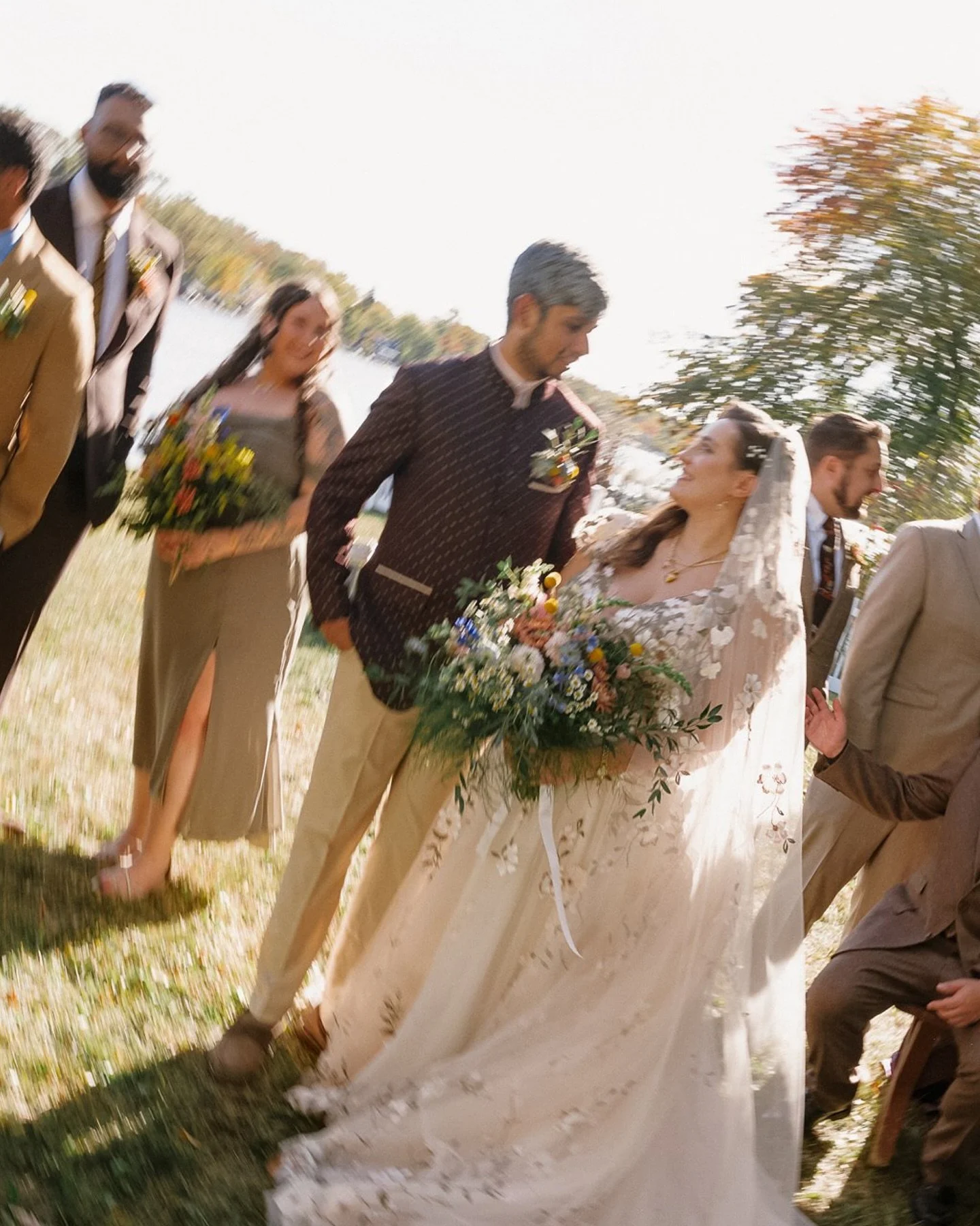 Last fall with Kelsey &amp; Rohit on their wedding day in New Jersey. It was the perfect fall day on Culver Lake, where the bride spent so much of her childhood. Kelsey boated from the getting ready house accross the lake and into the ceremony and th