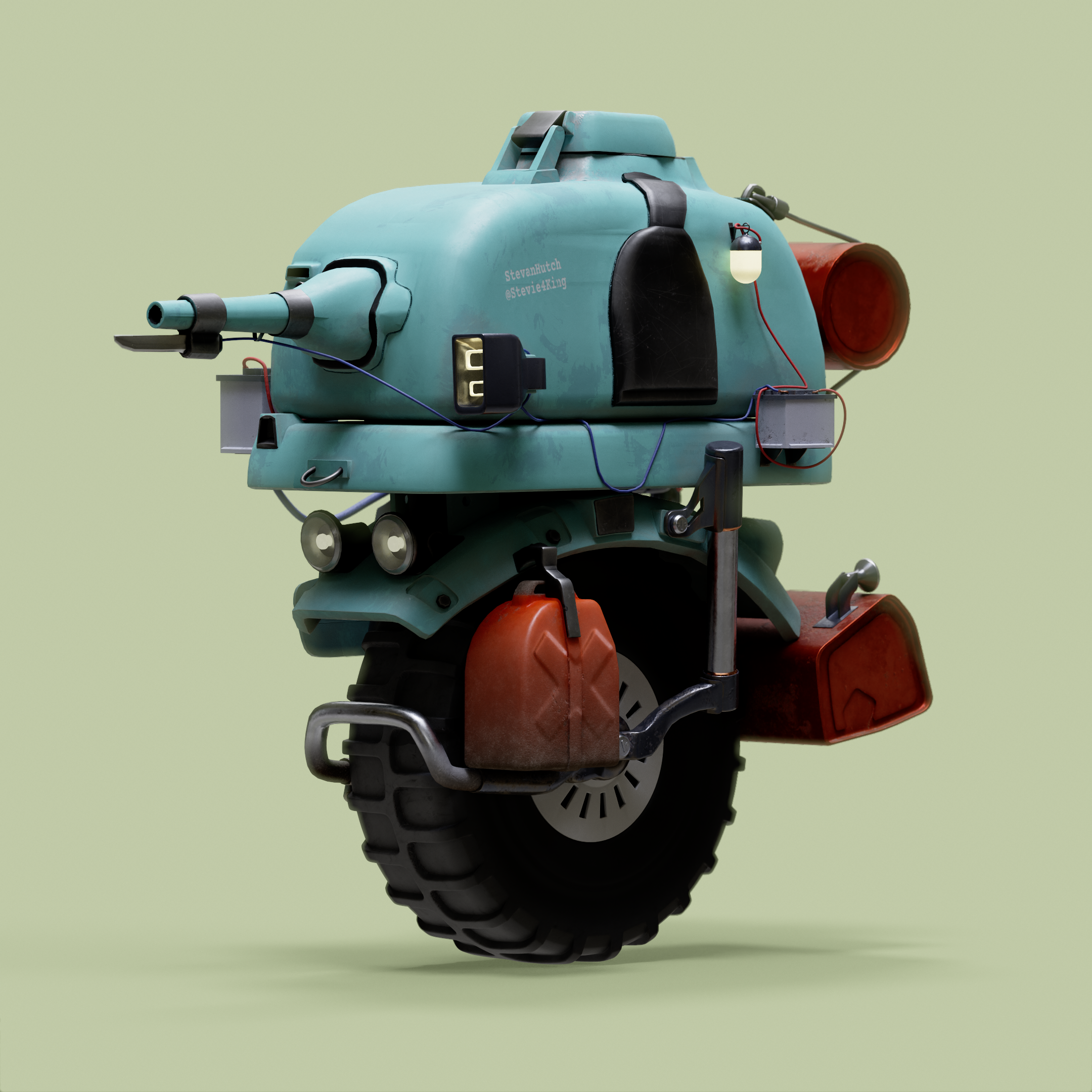 3D Vehicle - One Wheeled Tank | $25 CAD